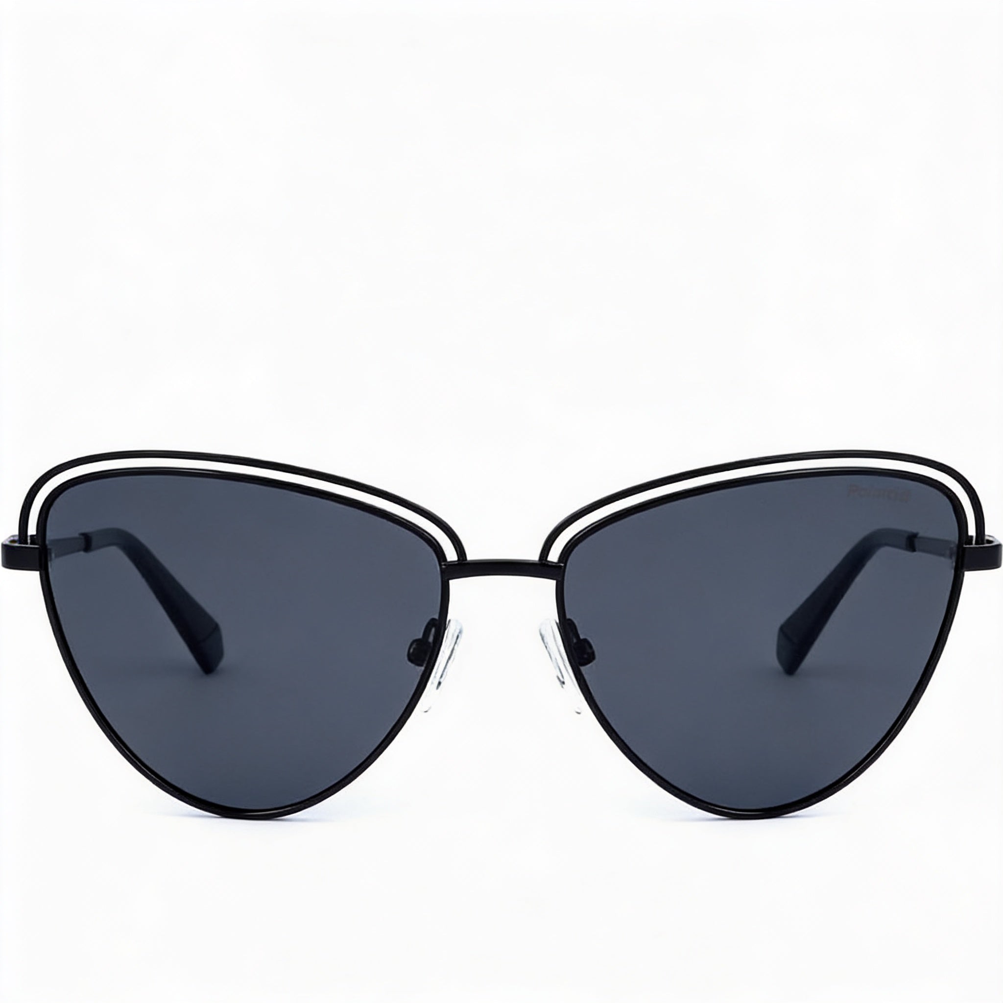 Gafas de sol Polaroid Classic PLD 4094/S para mujer, montura de acero de aleación negra, lentes de policarbonato con protección UV, 57 mm, Photo 1