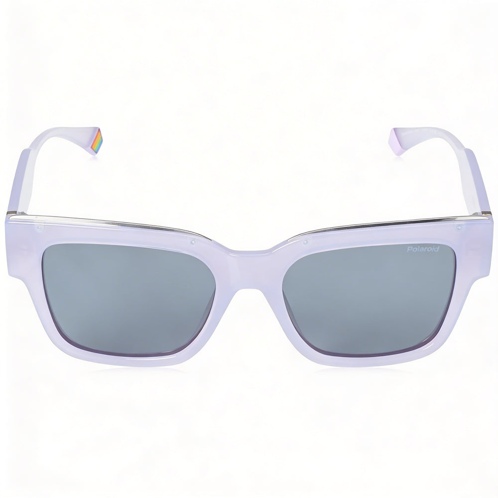Polaroid Casual Unisex Lilac Polycarbonate Frame Sunglasses with Grey Non-Polarized Lenses 52-18-140