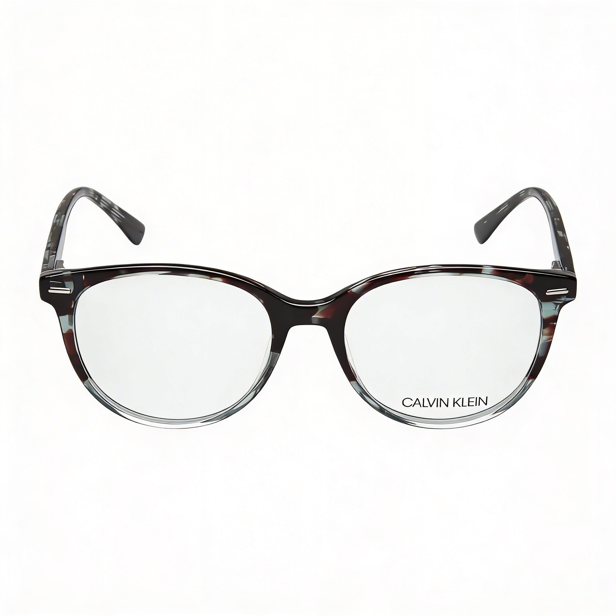 Calvin Klein Eyewear Unisex Aqua Tortoise Alloy Steel 51mm UV Protection Non-Polarized, Photo 1