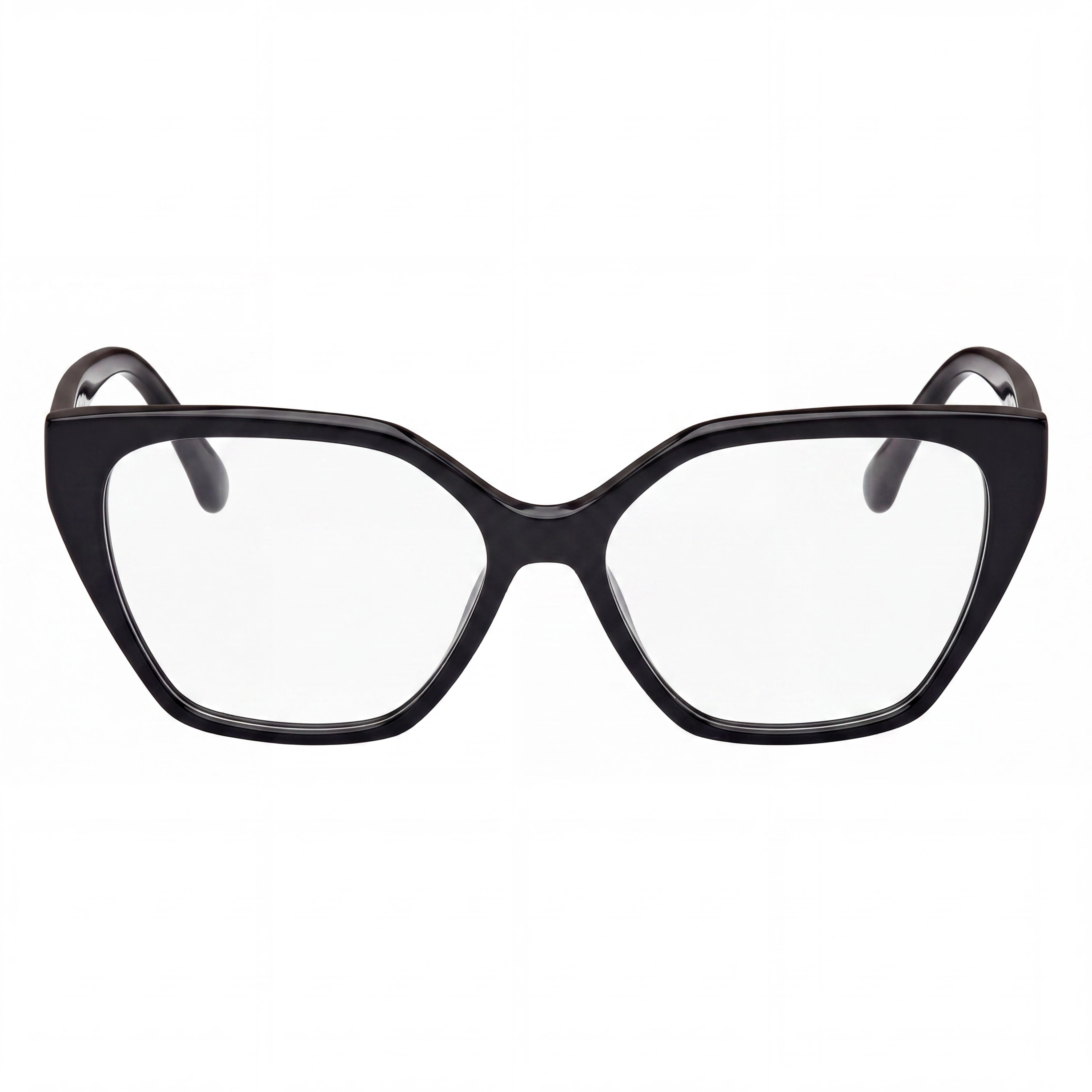 MaxMara Mm5085 Women's Eyeglasses with Shiny Black Plastic Frame, Lens Width 55mm, Bridge 15mm, Temple 140mm, Photo 2