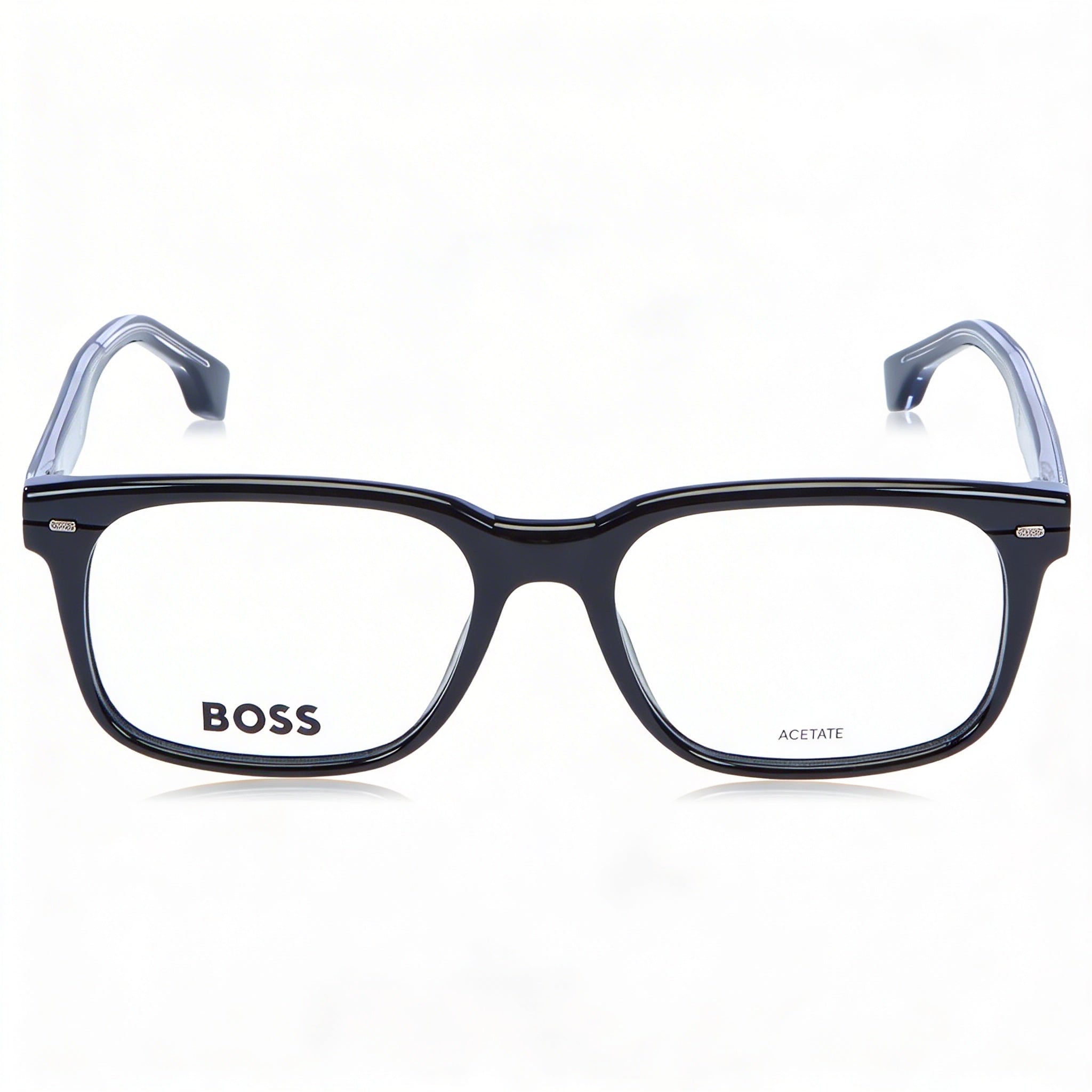 Hugo Boss 1383 Black Square Eyeglasses Unisex, Acetate 53mm, Photo 2