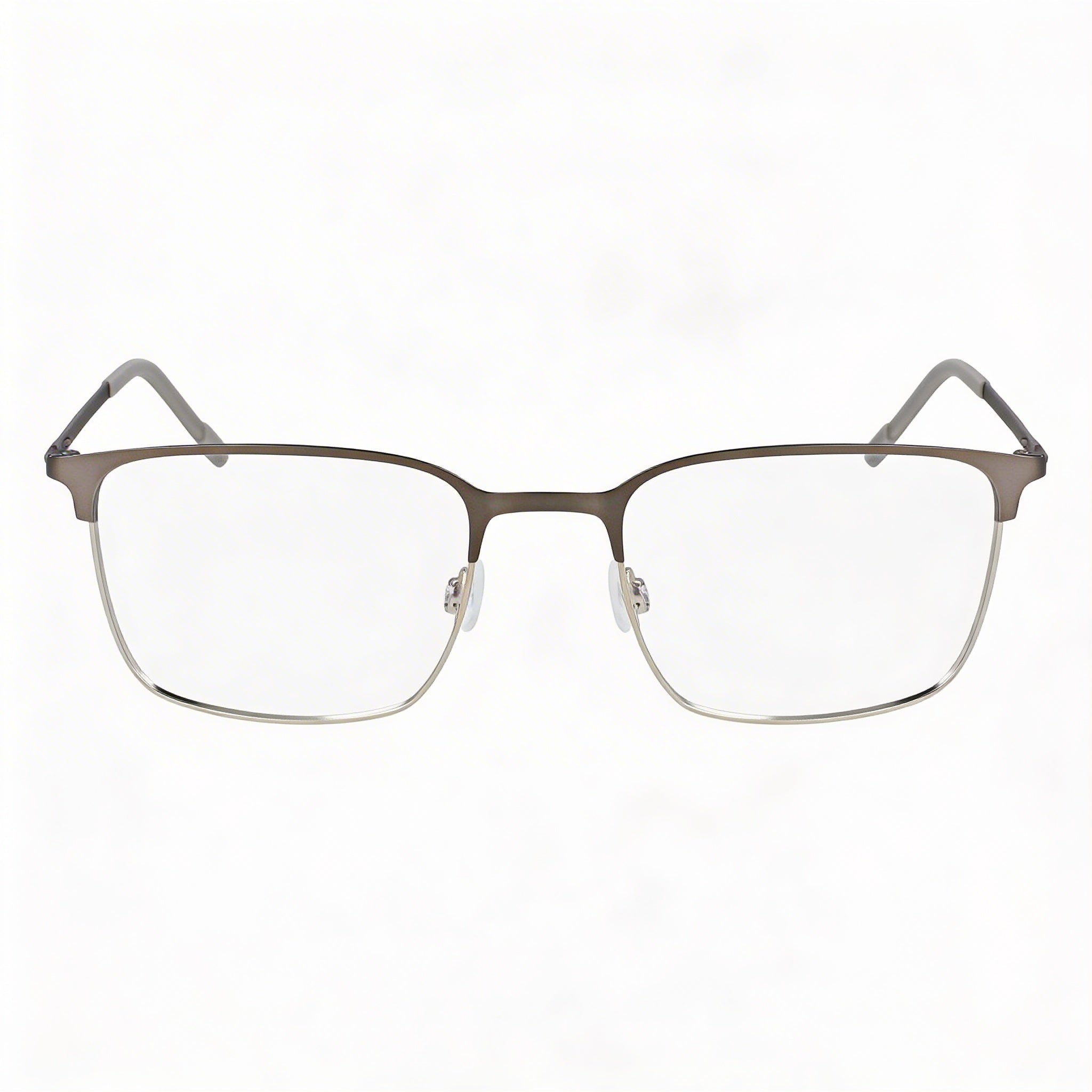 Flexon E1140 Unisex Acetate Frame Eyeglasses with Polycarbonate Lenses Matte Gunmetal Silver 54mm, Photo 1