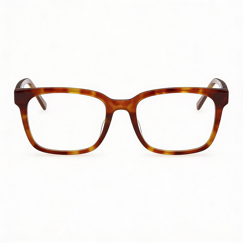 Gafas de plástico Timberland Tb1846-h para hombre, color Havana oscuro, con lentes de policarbonato transparente (ancho de lente de 54 mm)