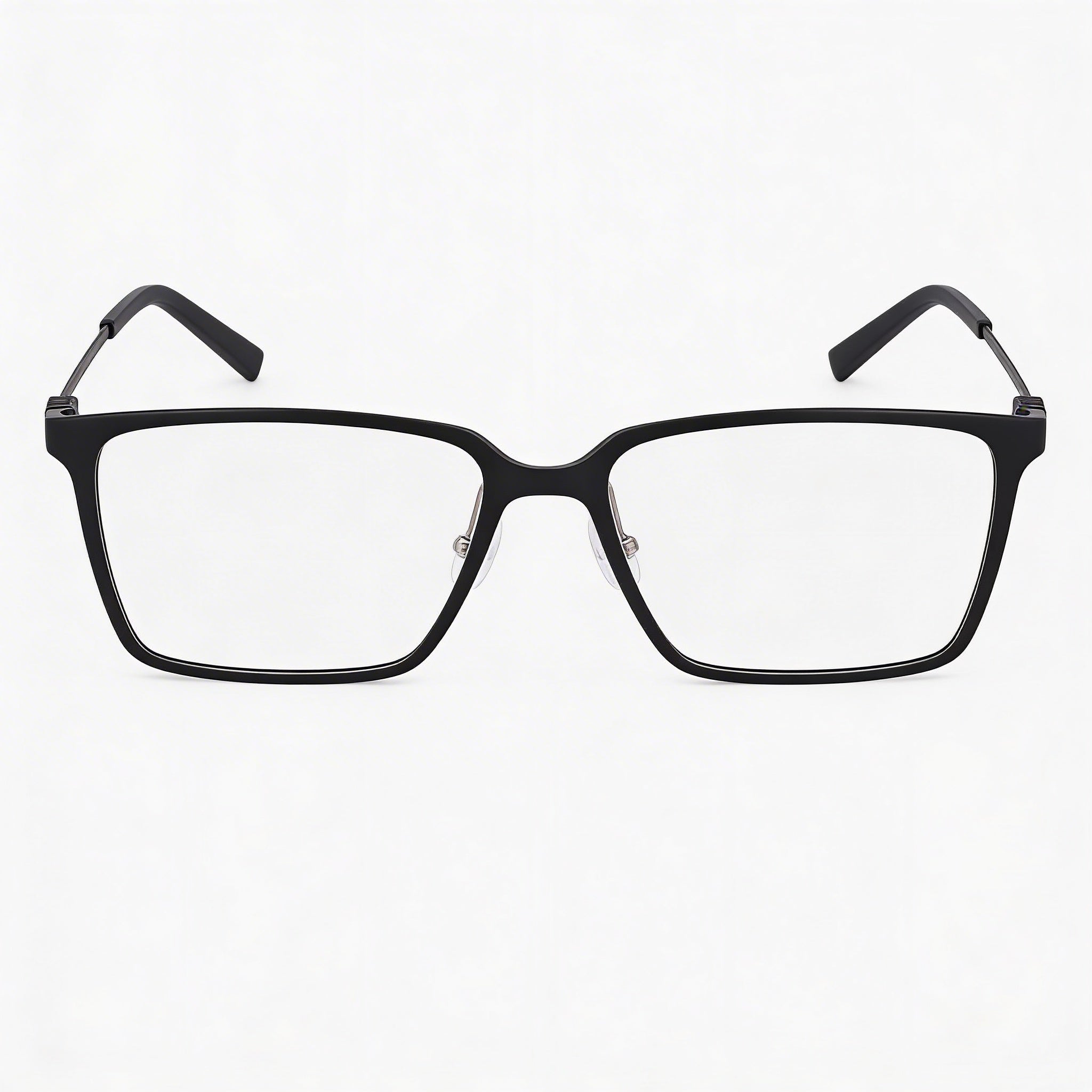 Flexon Ep8010 Unisex Eyewear featuring a Matte Black Alloy Steel Frame and Lenses, 54mm, Photo 2