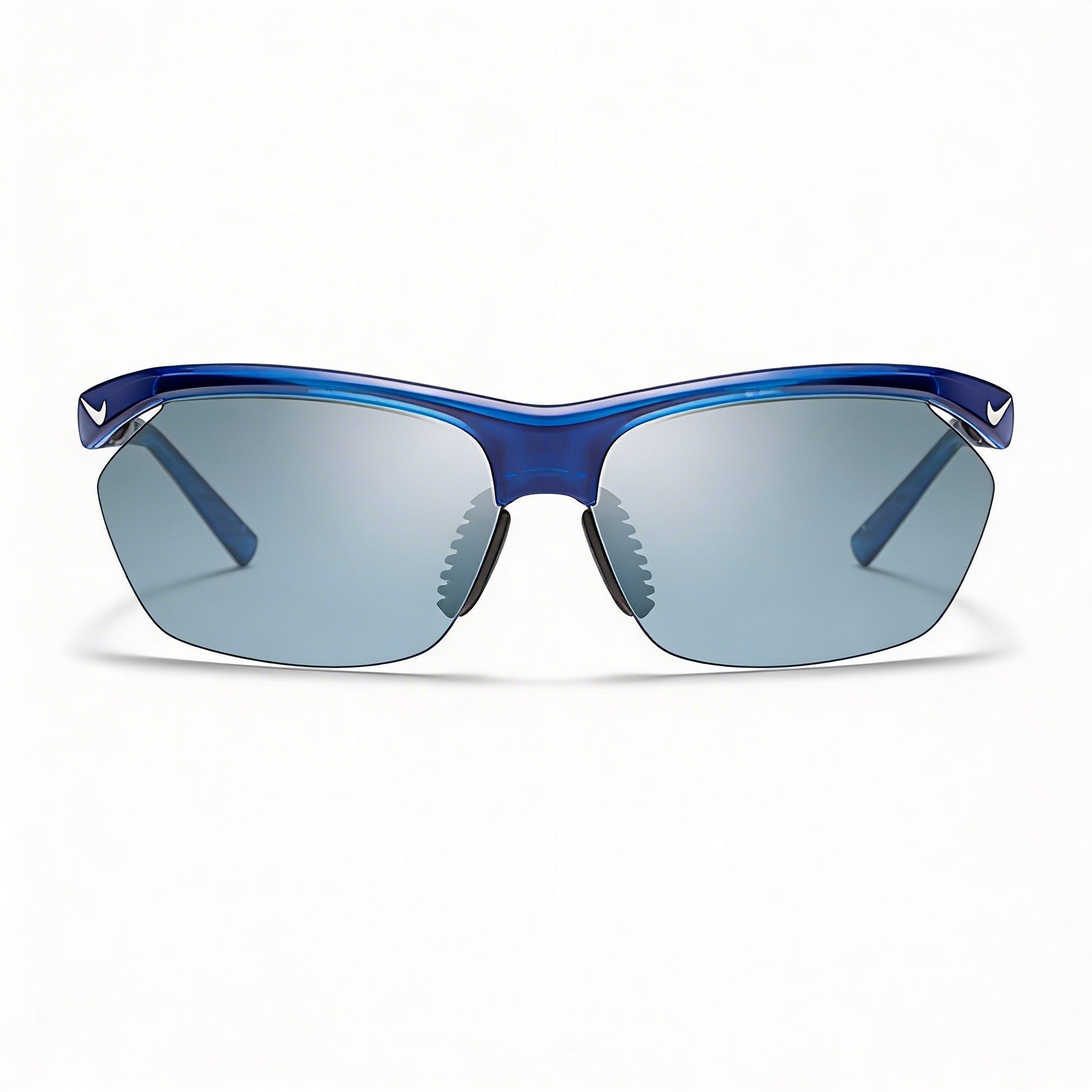 Gafas de sol de competición Wayfarer de Nike para mujer con montura de plástico azul, lentes azules y protección UV, Photo 2