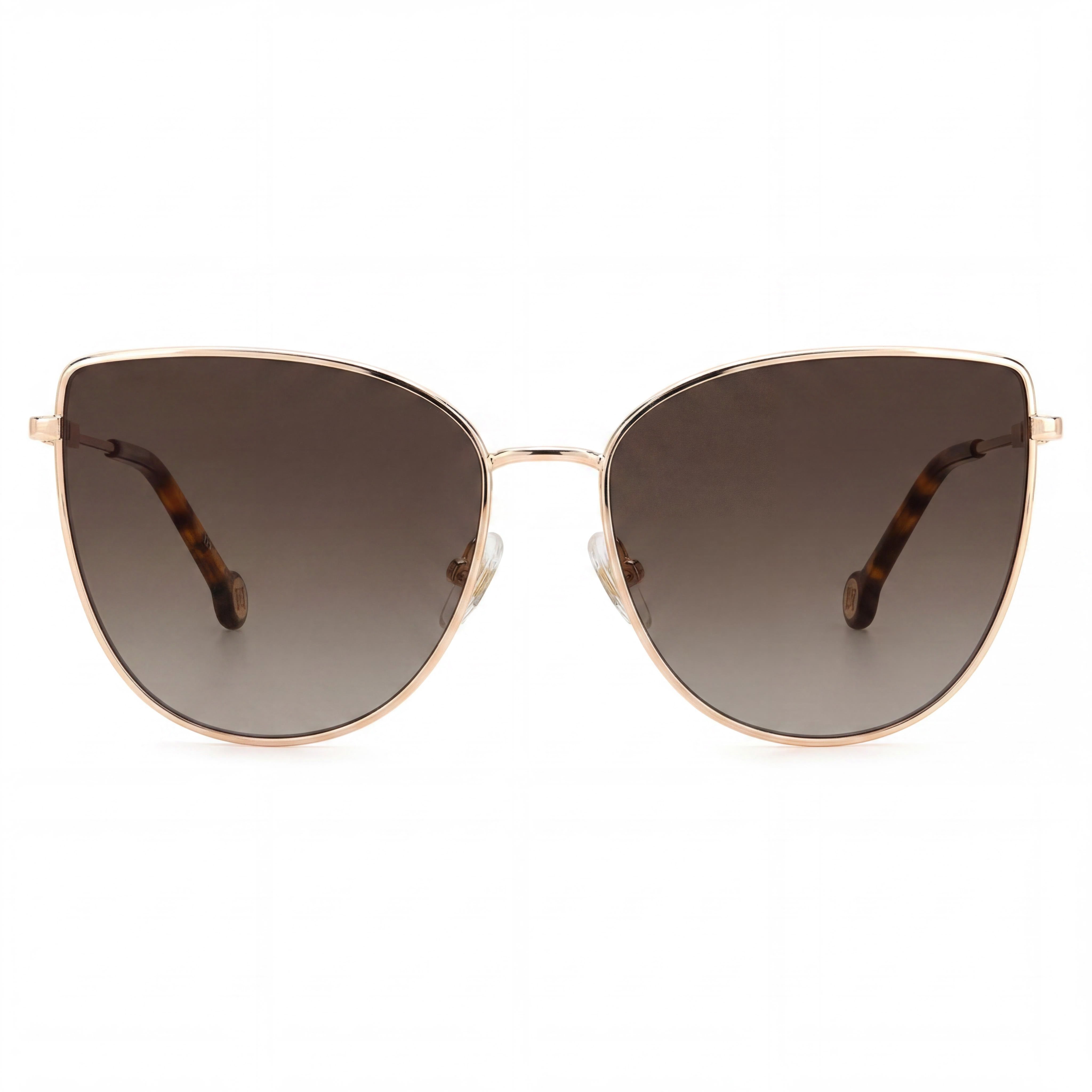 Carolina Herrera HER 0138/S Gafas de sol casuales para mujer con armazón dorado cobrizo sombreado, lentes marrones sombreadas y protección UV de 59 mm, Photo 2