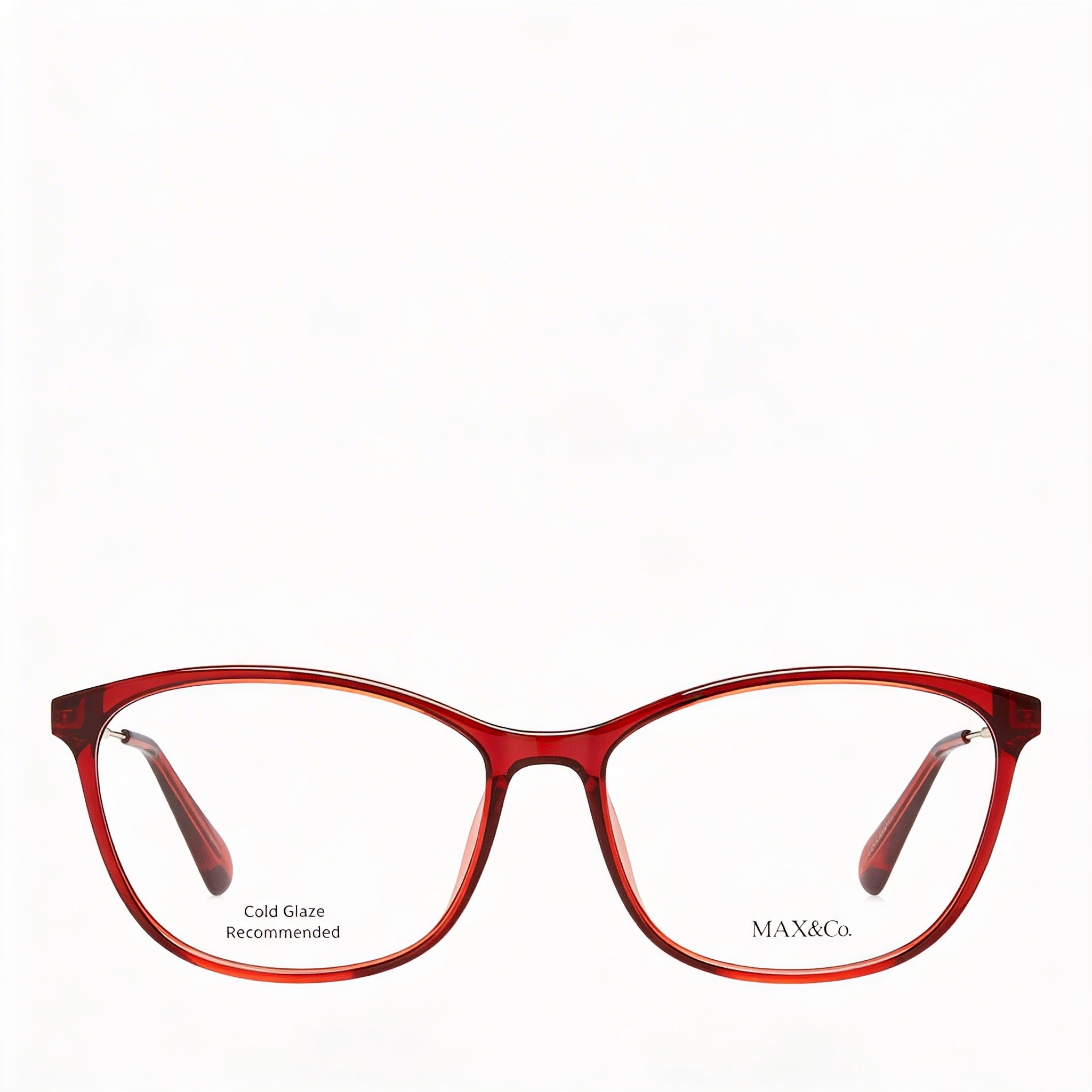 Max & Co. Casual Women's Eyeglasses with Injected Bordeaux Frame and Non-Polarized Transparent Lenses, 54mm, Photo 2