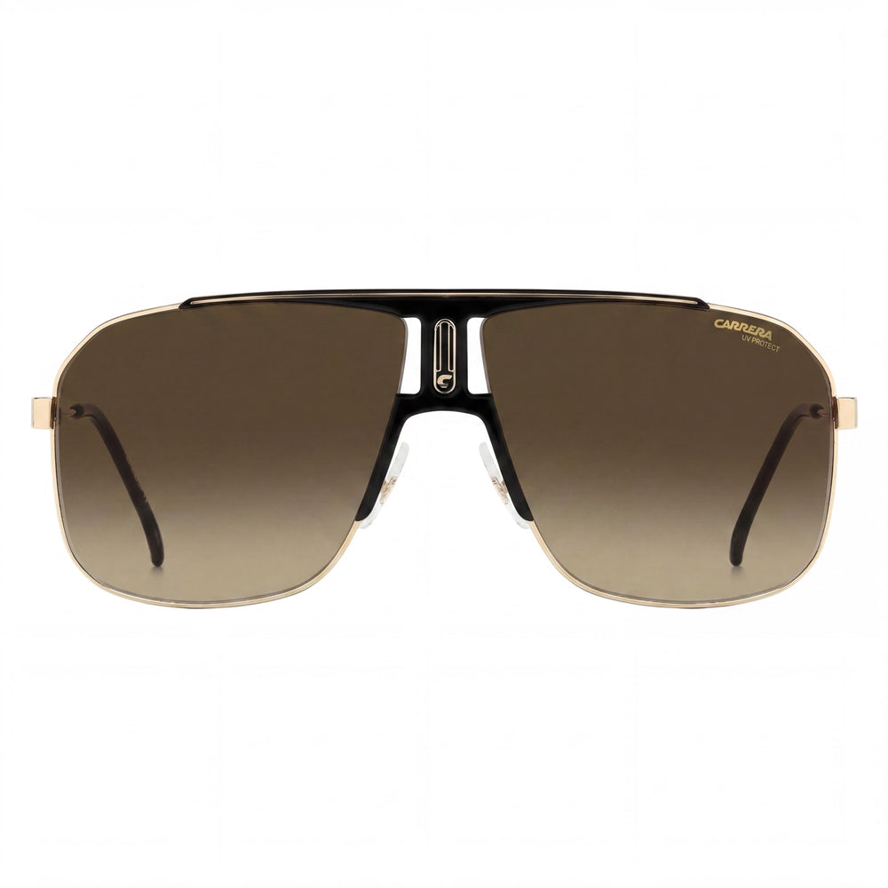 Carrera 1043/S Men's Lightweight Stainless Steel Black Gold Brown Shaded Non-Polarized UV Protection Sunglasses 65-12