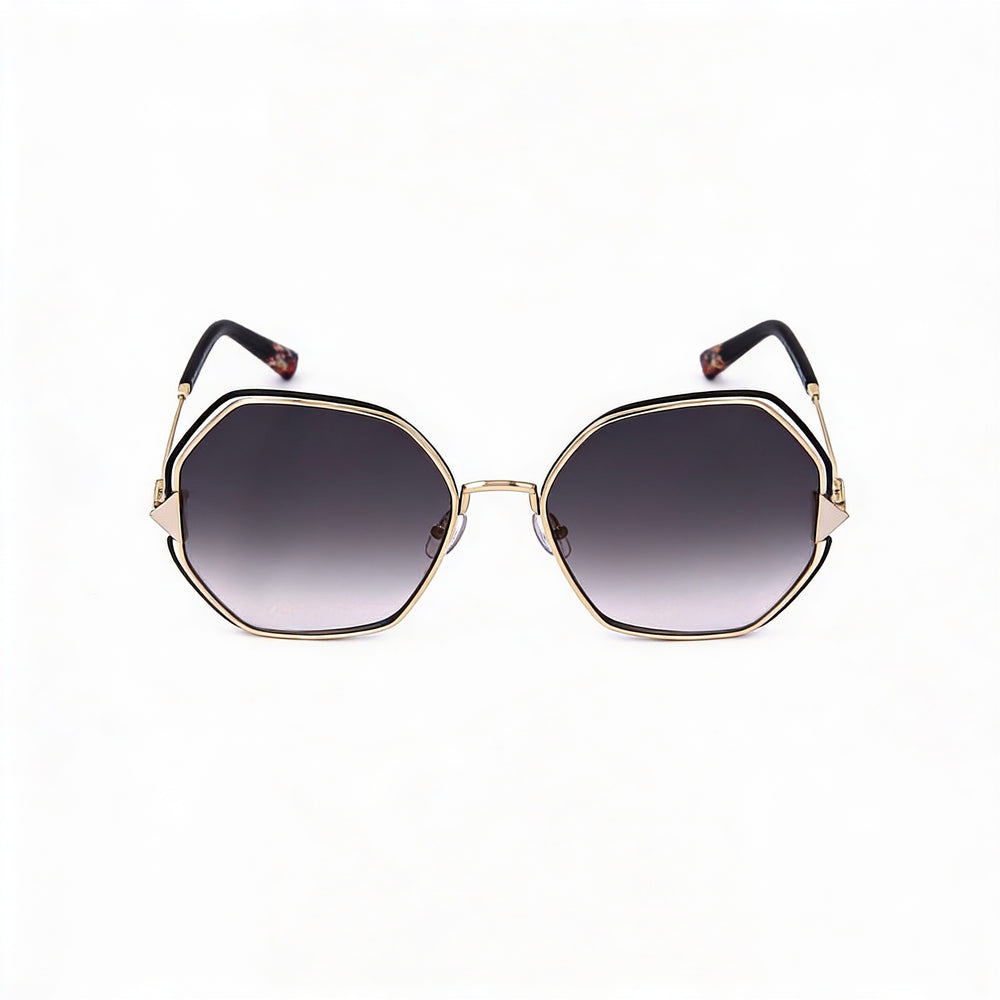M Missoni Modern Women's Gold Black Grey Shaded Alloy Steel Sunglasses 100% UV Protection 59mm