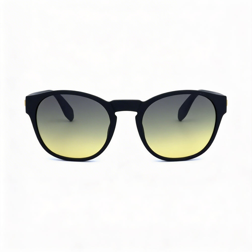 adidas Originals Classic Unisex Matte Black Acetate Frame Gradient Yellow UV Protection Sunglasses 54mm