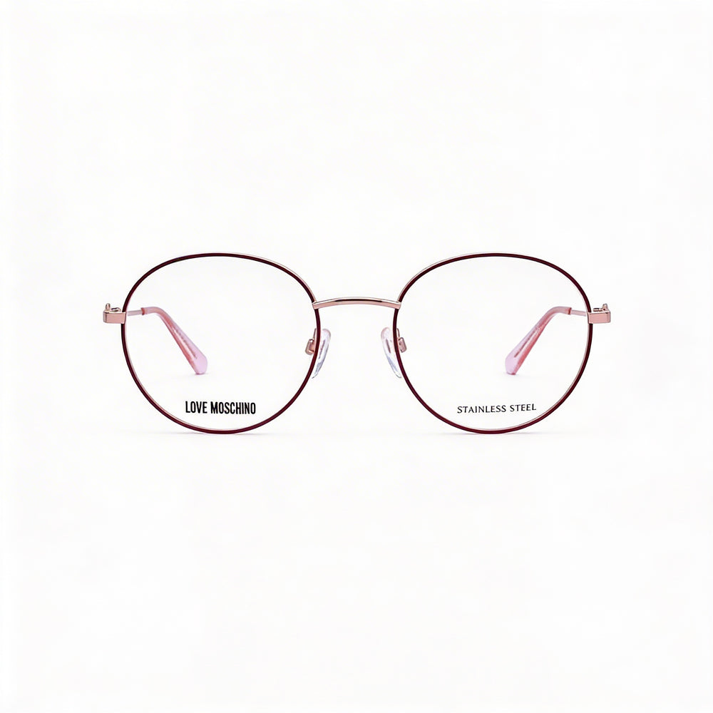 Gafas de sol Love Moschino para mujer, estilo casual, con montura de acero de aleación y lentes sin policarbonato, talla 52-20-140