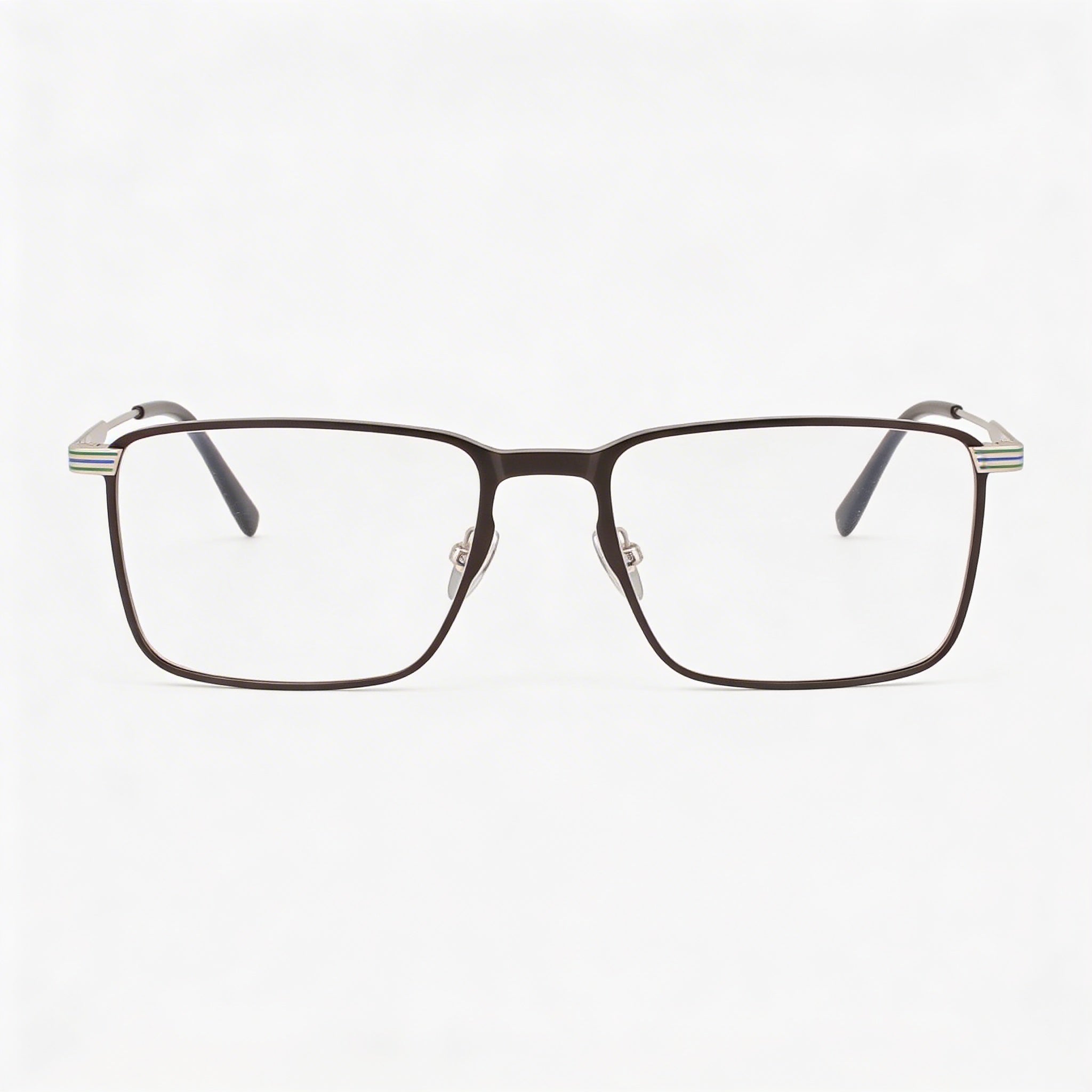 Lacoste Men's Casual Eyeglasses with Matte Black Frame and Transparent Plastic Lenses, 54mm Lens Width, Photo 2