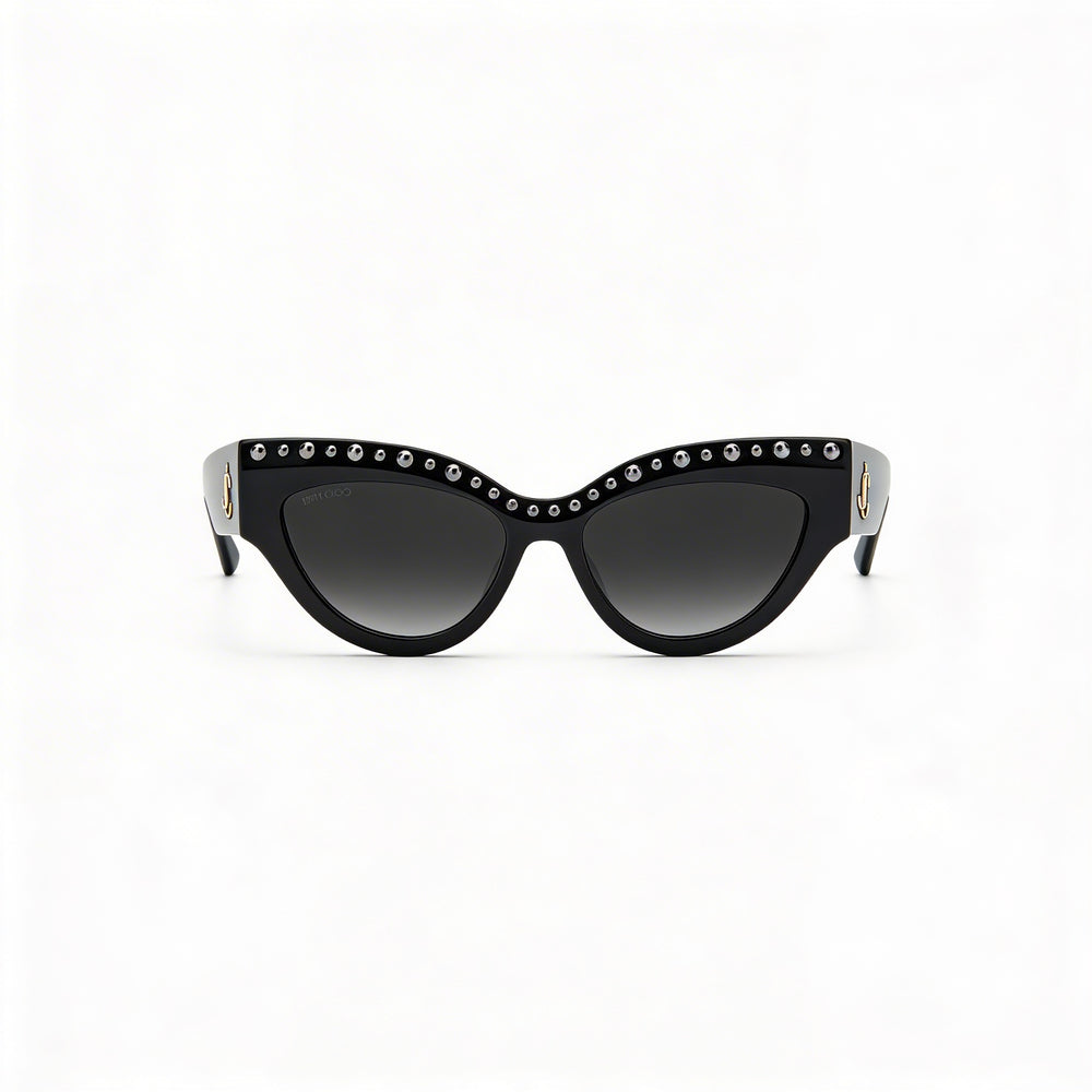 Gafas de sol JIMMY CHOO Sonja/G/S para mujer con montura de acetato negro y lentes negras con protección UV de 55 mm