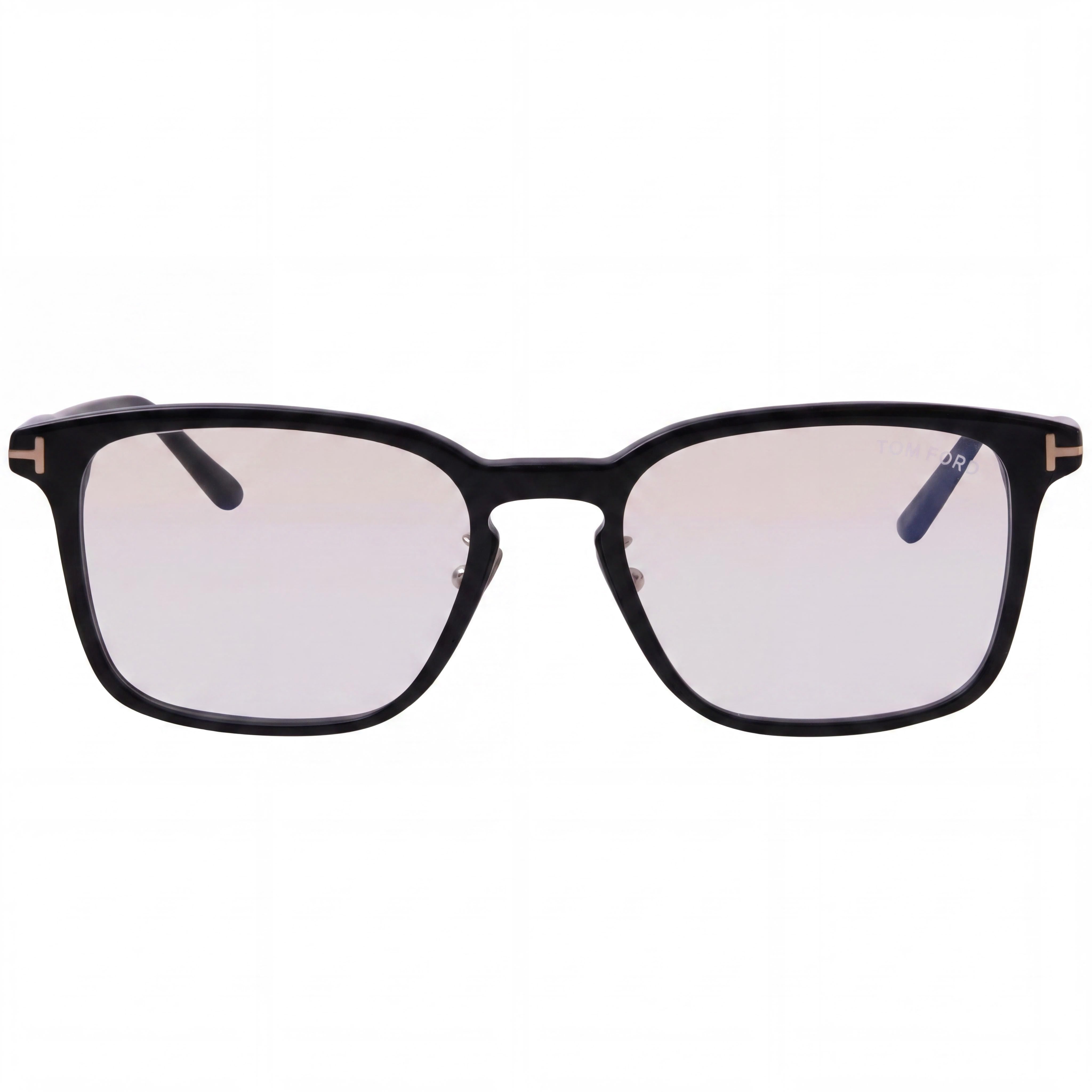 Tom Ford FT5928-D-B Men's Shiny Black Square Blue Filter Plastic Frame Eyeglasses 53mm, Photo 2