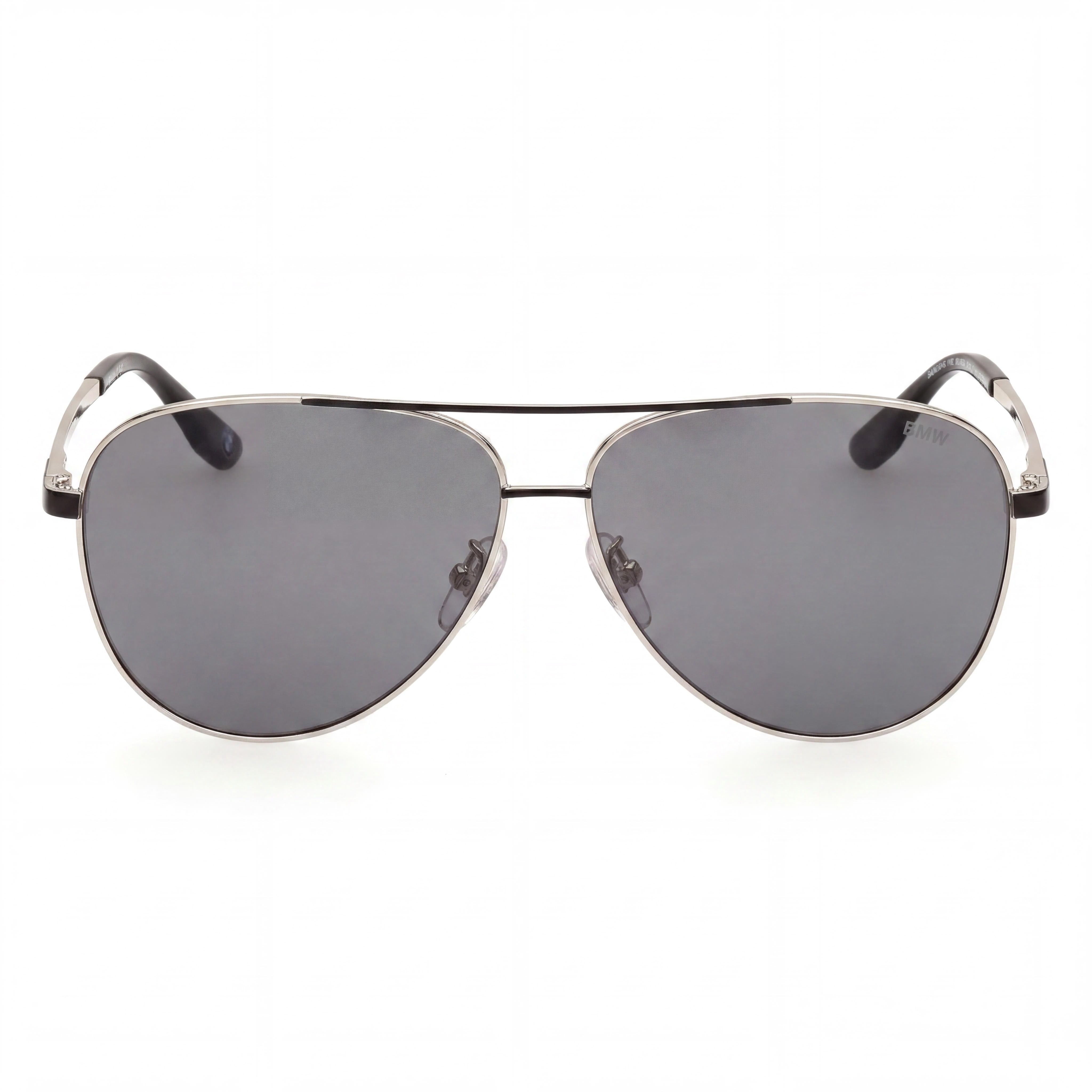 Gafas de sol BMW para hombre contemporáneas con montura de titanio brillante de paladio y lentes de policarbonato con protección UV 60-18-140, Photo 2
