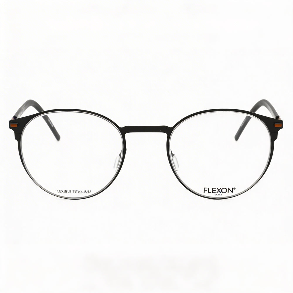 Flexon B2075 - Montura de gafas unisex de metal, color negro, 49 mm