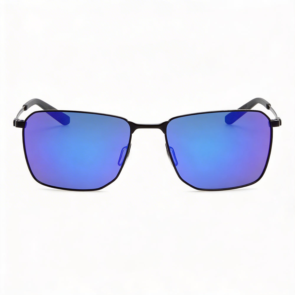 Under Armour Ua Scepter 2/G Unisex de acero inoxidable, negro, azul, con espejo múltiple, no polarizado, con protección UV, gafas de sol de 58 mm