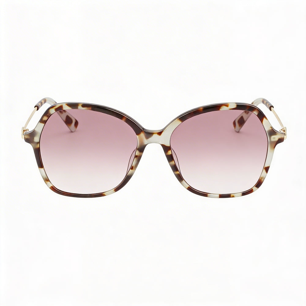 Longchamp Casual Women's Havana Aqua Acetate Frame with Polycarbonate Lenses, 57mm Lens Width Sunglasses