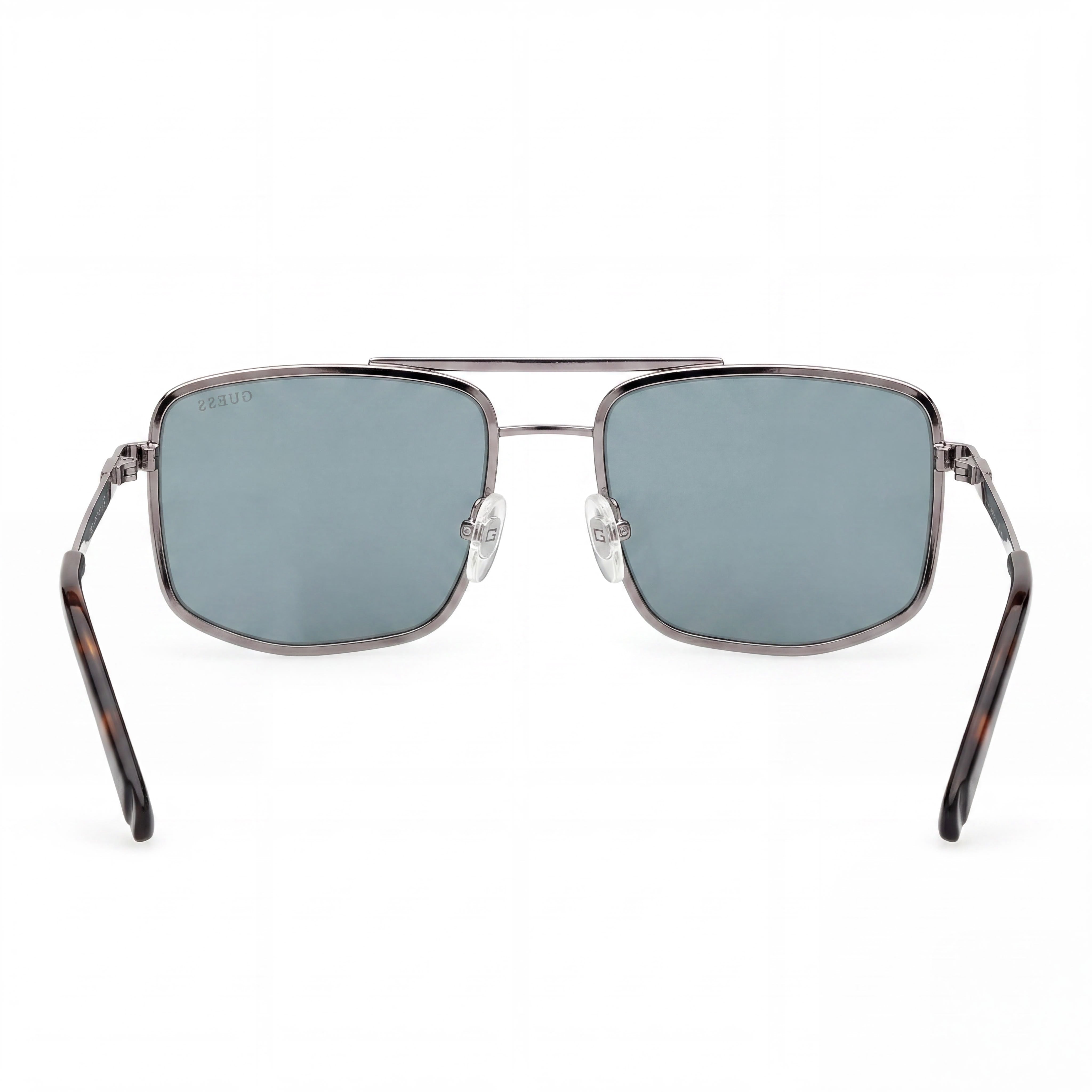 GUESS GU00208 Gafas Unisex con Montura Metálica Gunmetal con Lentes Plateadas, Protección UV, Lente de 57mm, Puente de 18mm, Patillas de 145mm, Photo 2