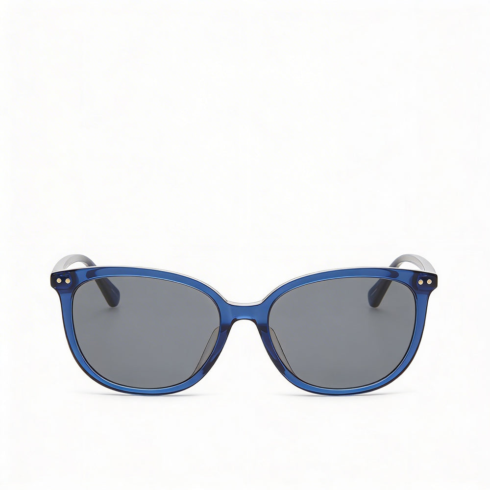 kate spade new york Alina/F/S Unisex Sunglasses with Blue Acetate Frame and Black UV Protected Lenses 45mm