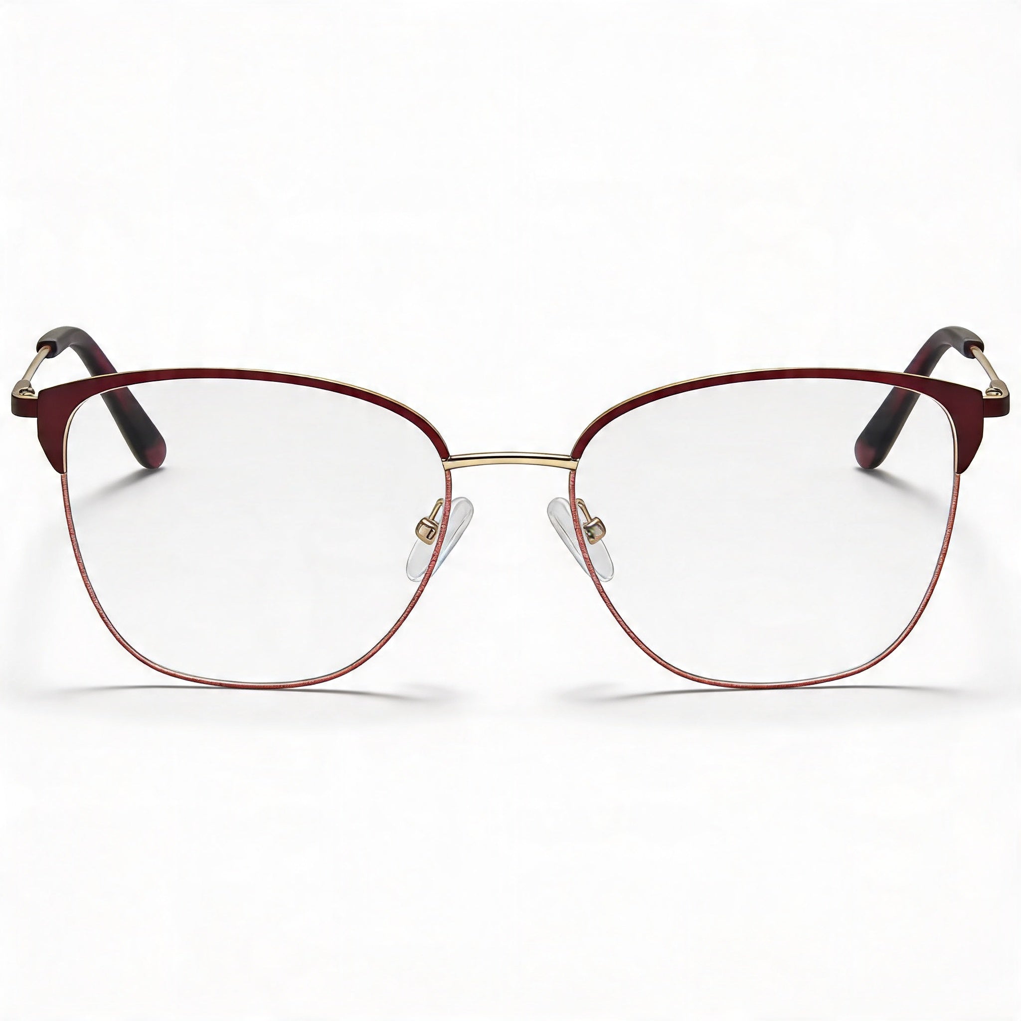 Adensco Classic Men’s Burgundy Metal Frame Eyeglasses with Multicolor Polycarbonate Lenses (53-16-135), Photo 2