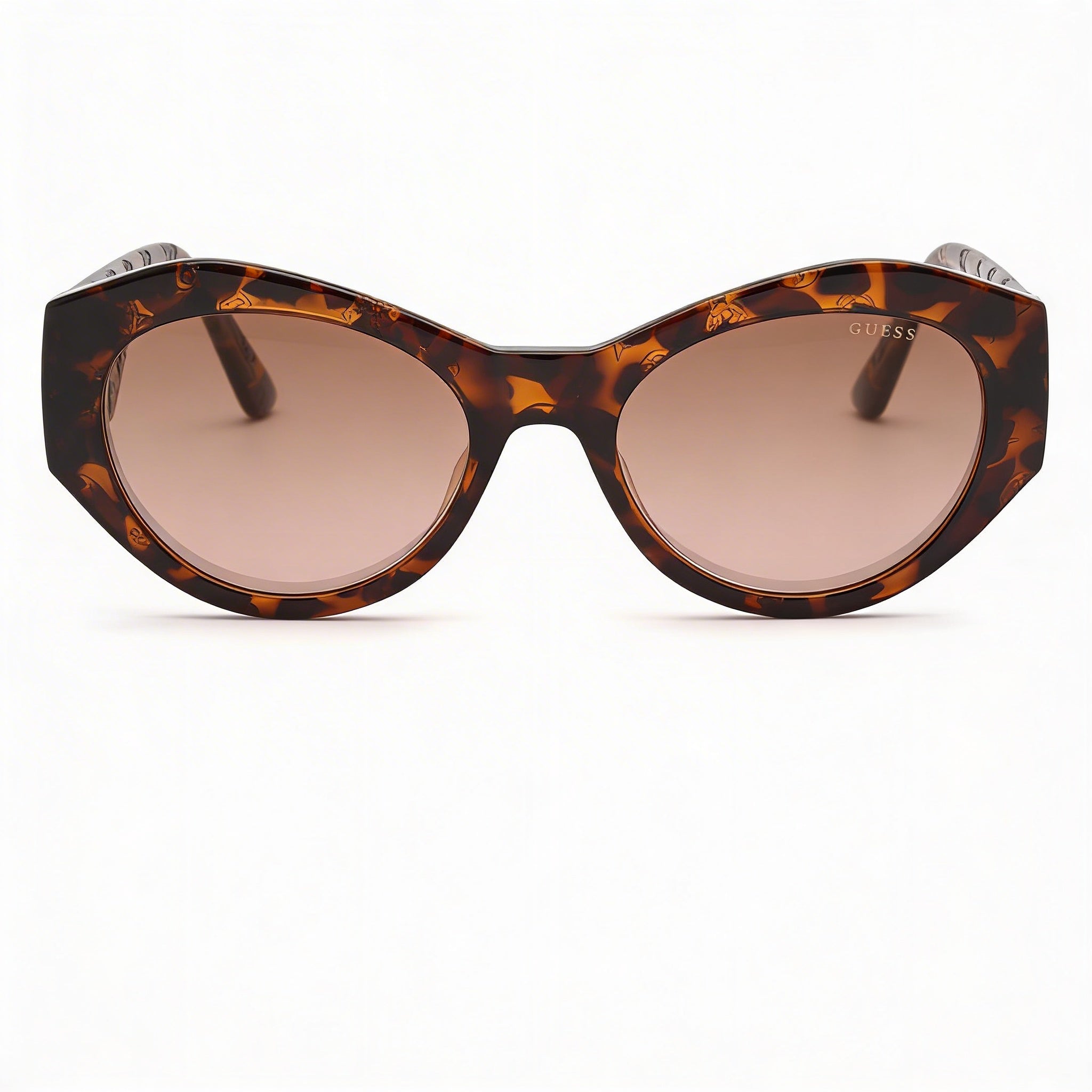 Guess GU772852G52 Women's Oval Dark Havana Gradient Brown Plastic Brown Mirrored Non-Polarized UV Protection 52mm, Photo 2