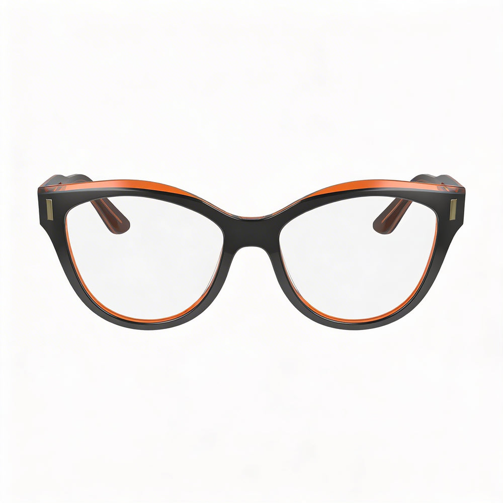 Gafas unisex modernas Calvin Klein, montura negra/marrón con lentes de policarbonato, 53 mm