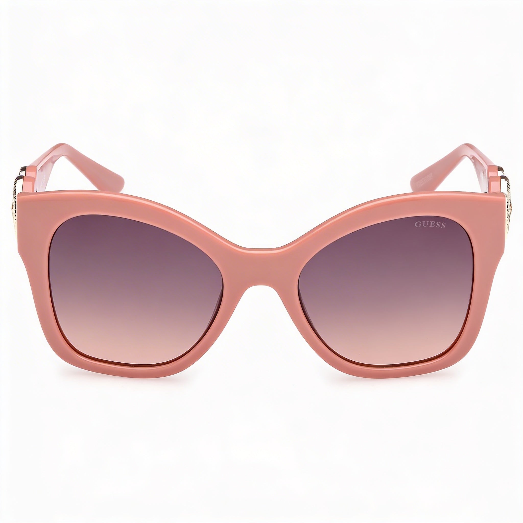 Guess Butterfly Women's Plastic Sunglasses Bright Light Pink Gradient Brown Lens UV 400 55mm, Photo 2