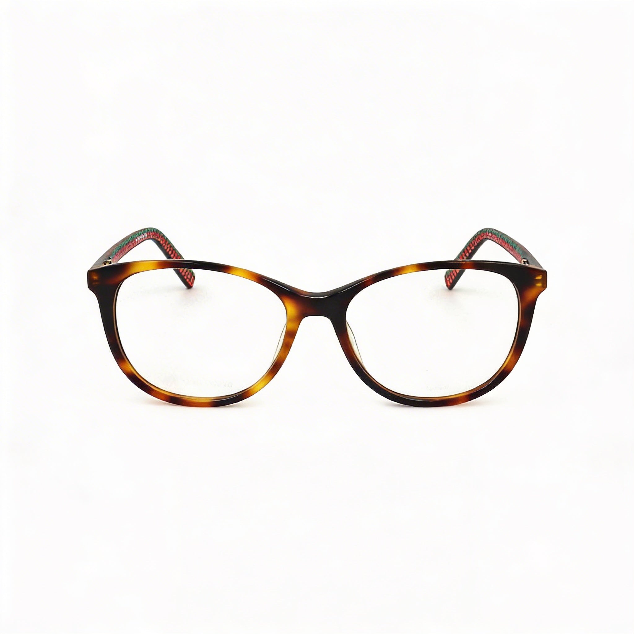 M Missoni Gafas para mujer: Gafas ópticas de montura completa redonda con montura de acetato havana y lentes de policarbonato, 52 mm, Photo 2