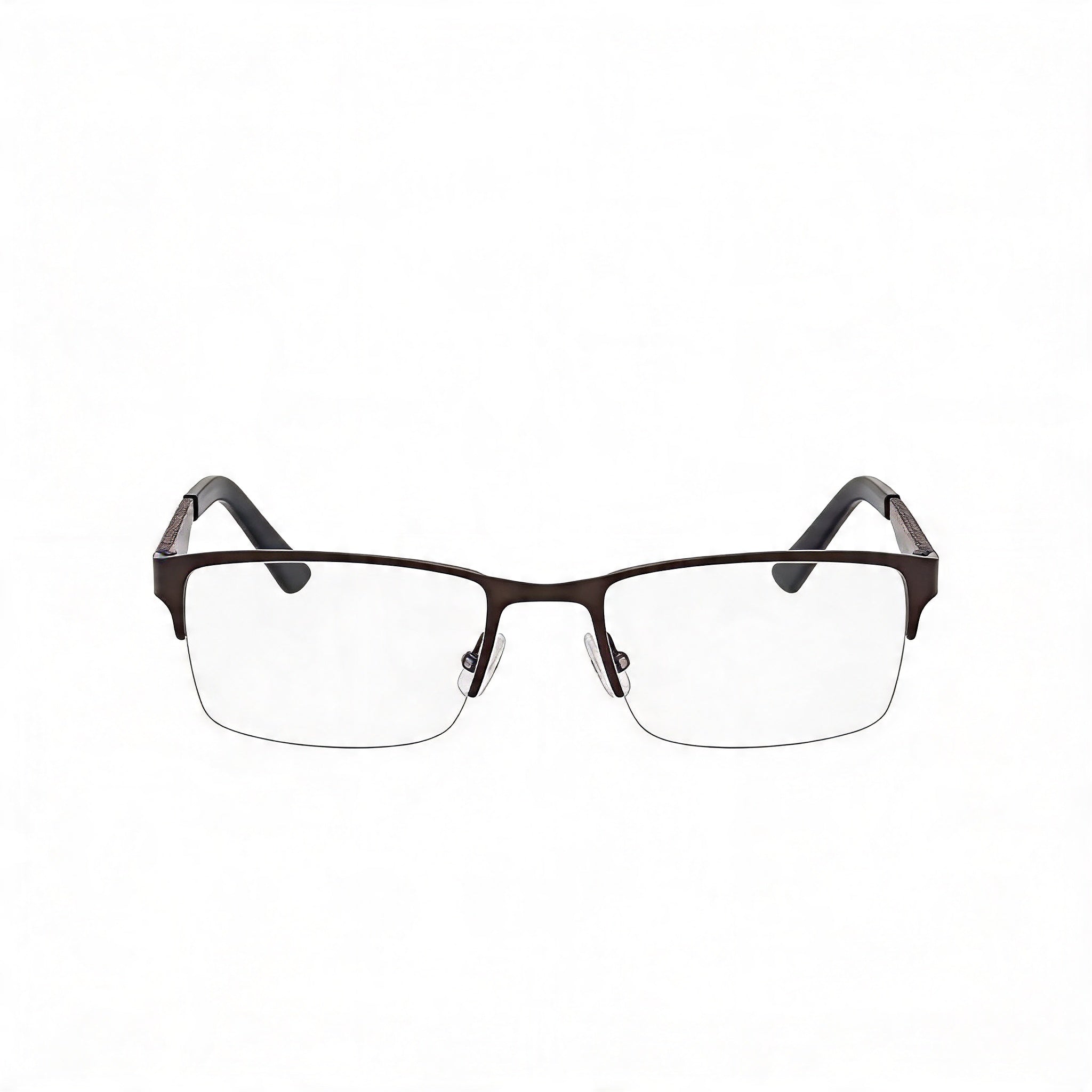Montura metálica para hombre Adensco Ad 115 en rutenio oscuro semimate con lentes transparentes de 51 mm, Photo 2