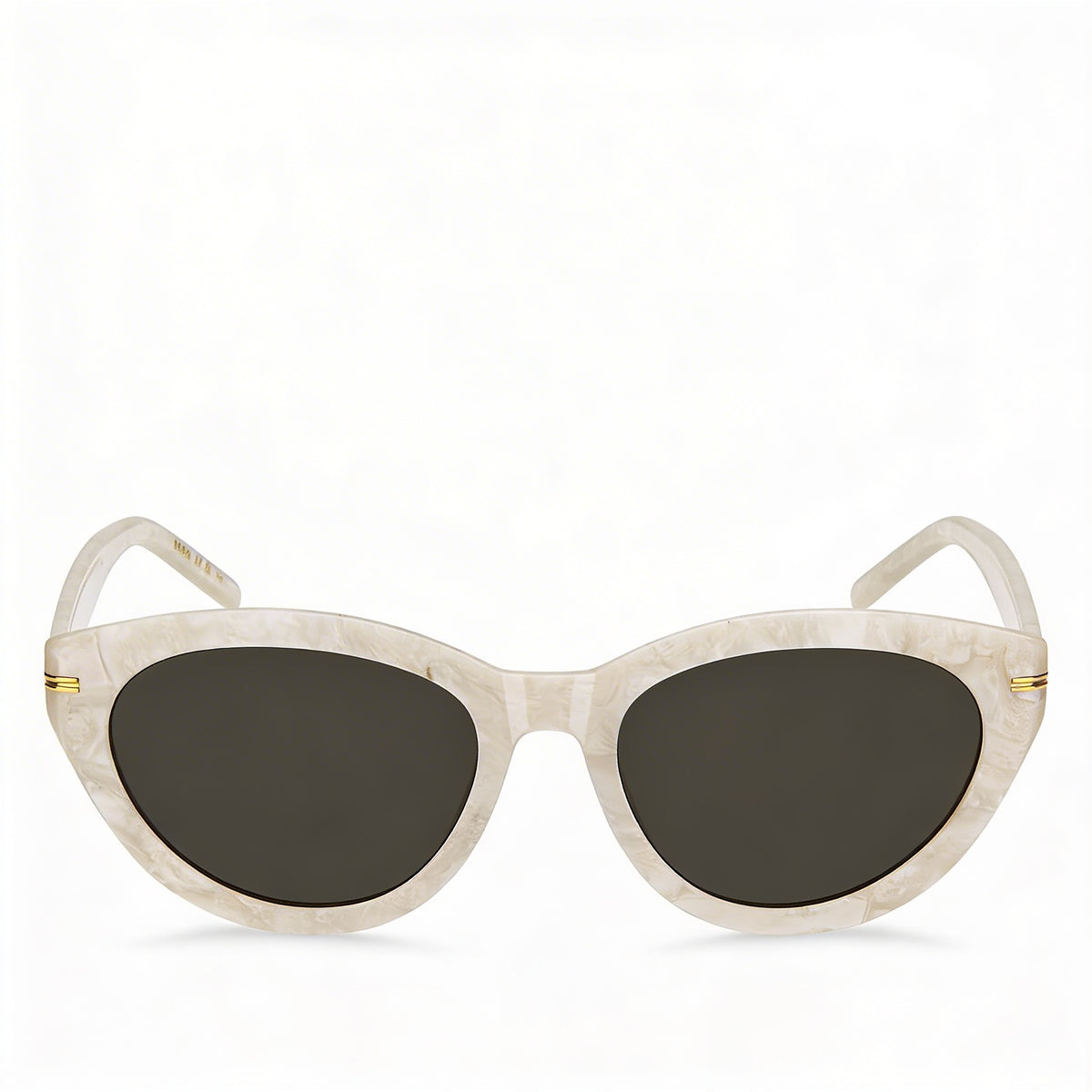 Hugo Boss BOSS 1779/S Gafas de sol clásicas de acetato para mujer, montura blanca perlada/gris, lentes grises, protección UV 100%, 55 mm, Photo 2