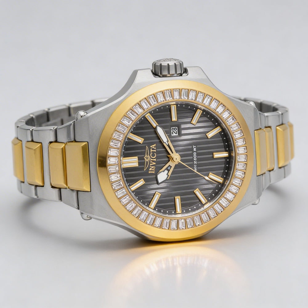 Invicta Akula 49135 Unisex Silver Stainless Steel Quartz Bracelet Watch, Grey Dial, 58mm Case, 20 ATM Water Resistant