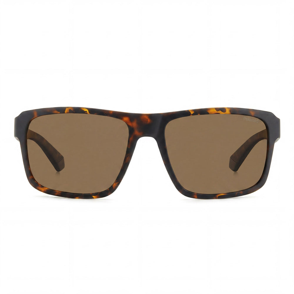 Gafas de sol polarizadas de policarbonato con protección UV para mujer Polaroid Casual Marrón Mate Habana 58mm