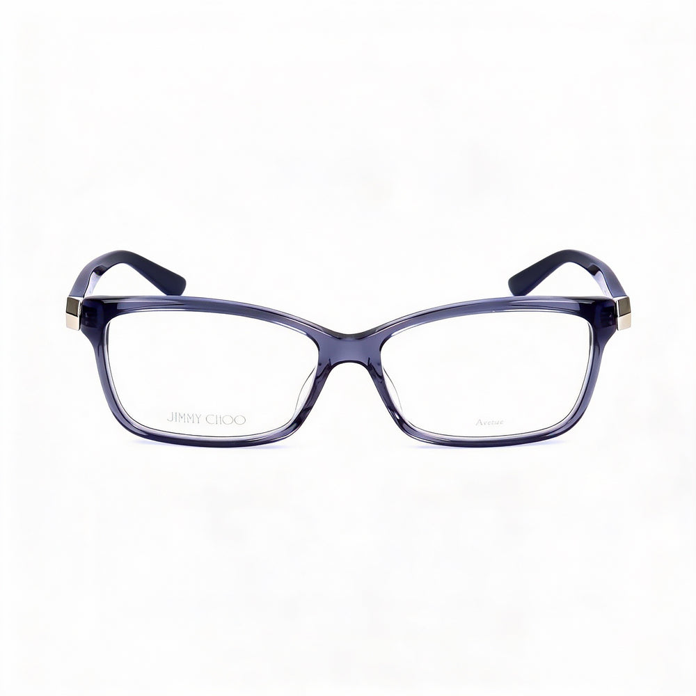 Gafas ópticas rectangulares de acetato azul para mujer con patillas de flecha de JIMMY CHOO, 54 mm