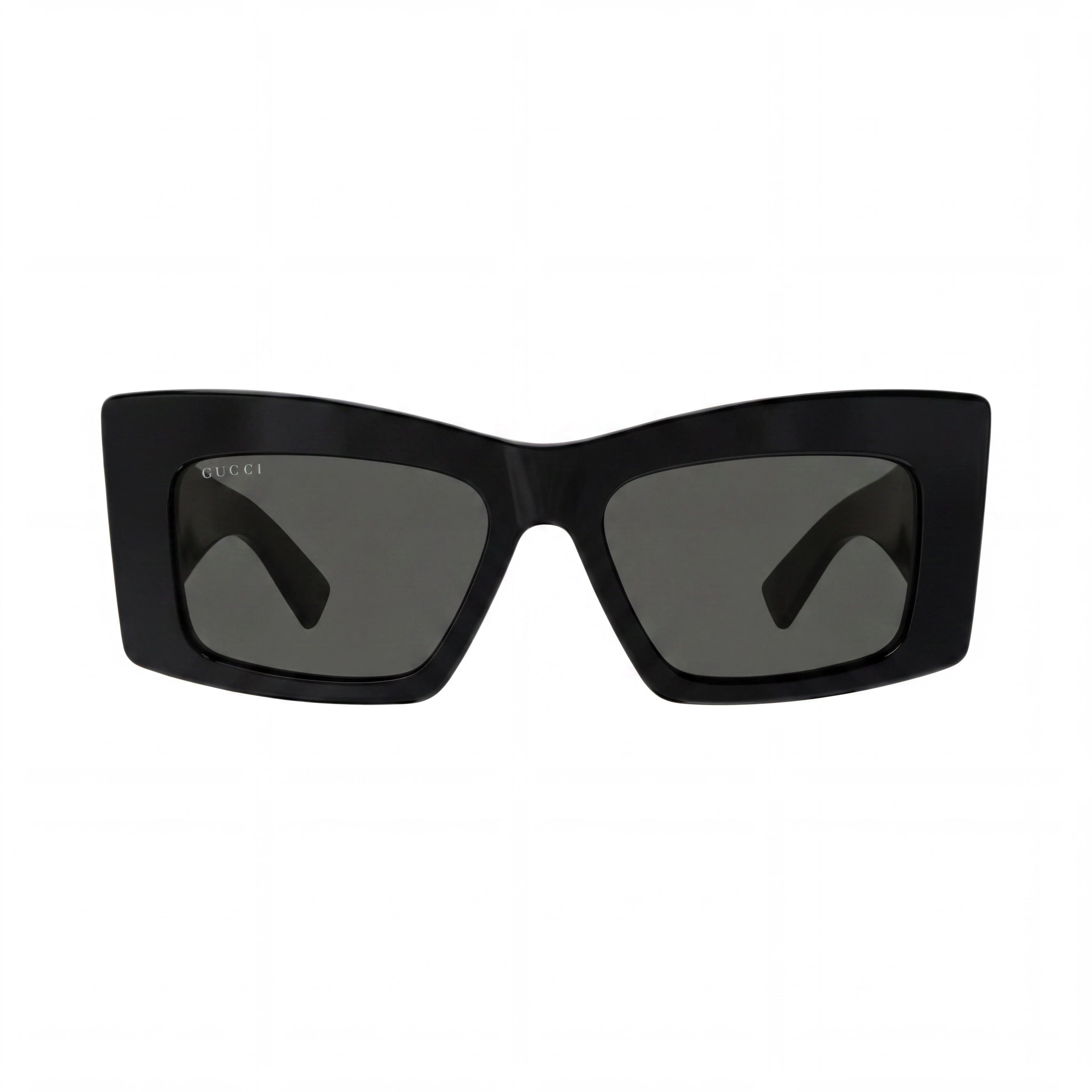 Gucci Classic Women's Black Acetate Frame Oversized Sunglasses with Multicolor Lenses, UV Protection, 53mm, Photo 2