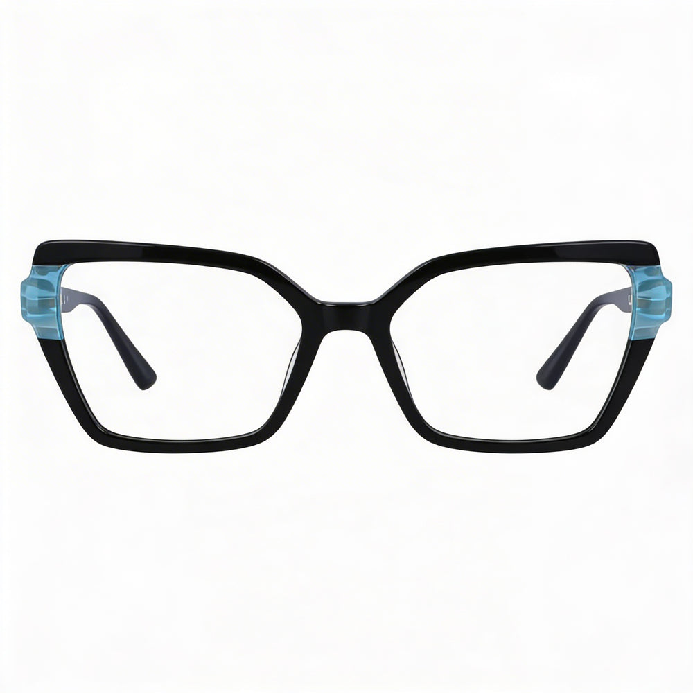 Gafas de sol KARL LAGERFELD modernas para mujer con montura de acetato y lentes de policarbonato azul oscuro de 53 mm