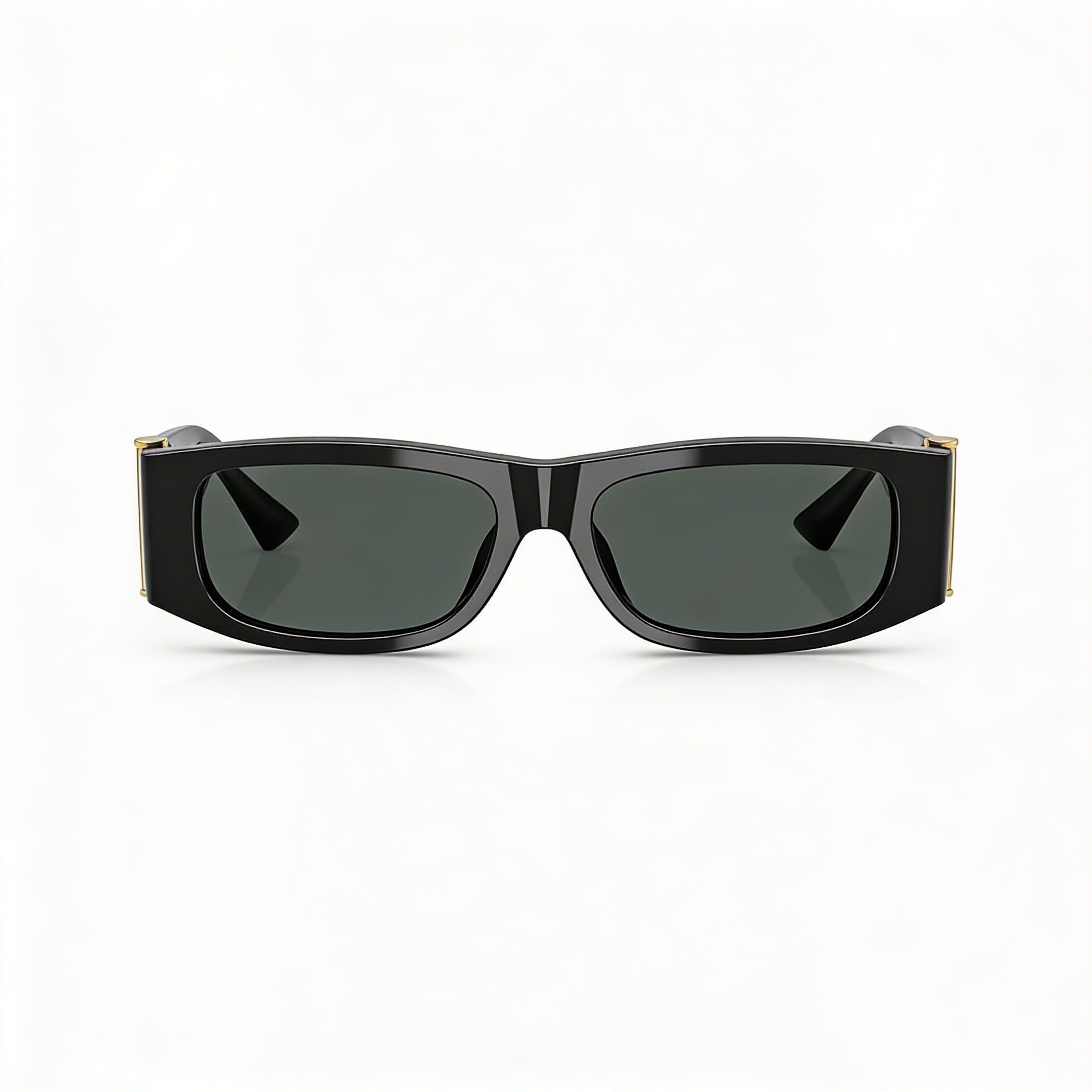 Gafas de sol unisex Versace Ve 4476 U con montura de acetato gris oscuro y lentes de policarbonato gris oscuro, talla 55, Photo 2