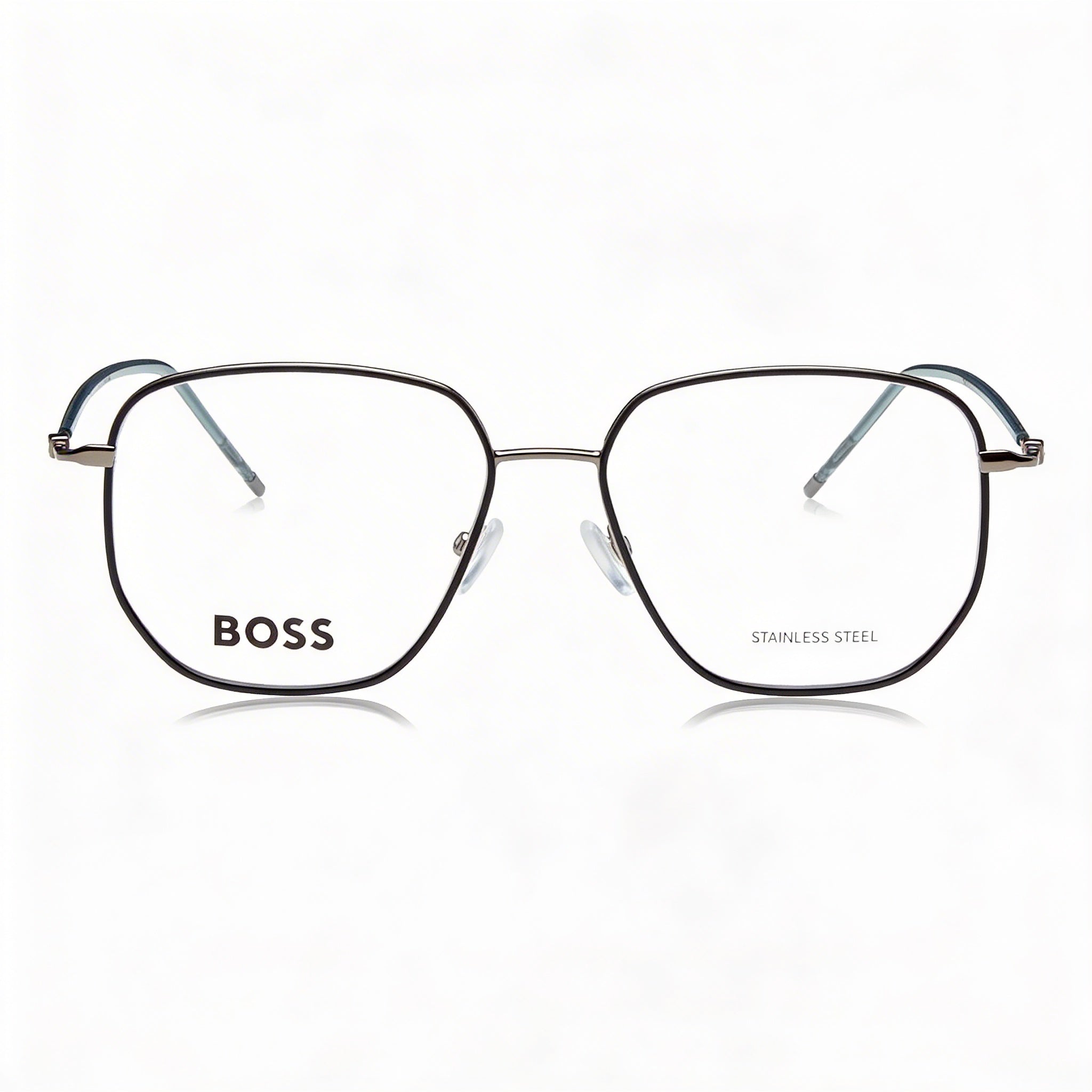 Hugo Boss Modern Unisex Alloy Steel Frame Non-polarised Petrol Dark Ruthenium Sunglasses 53mm, Photo 2