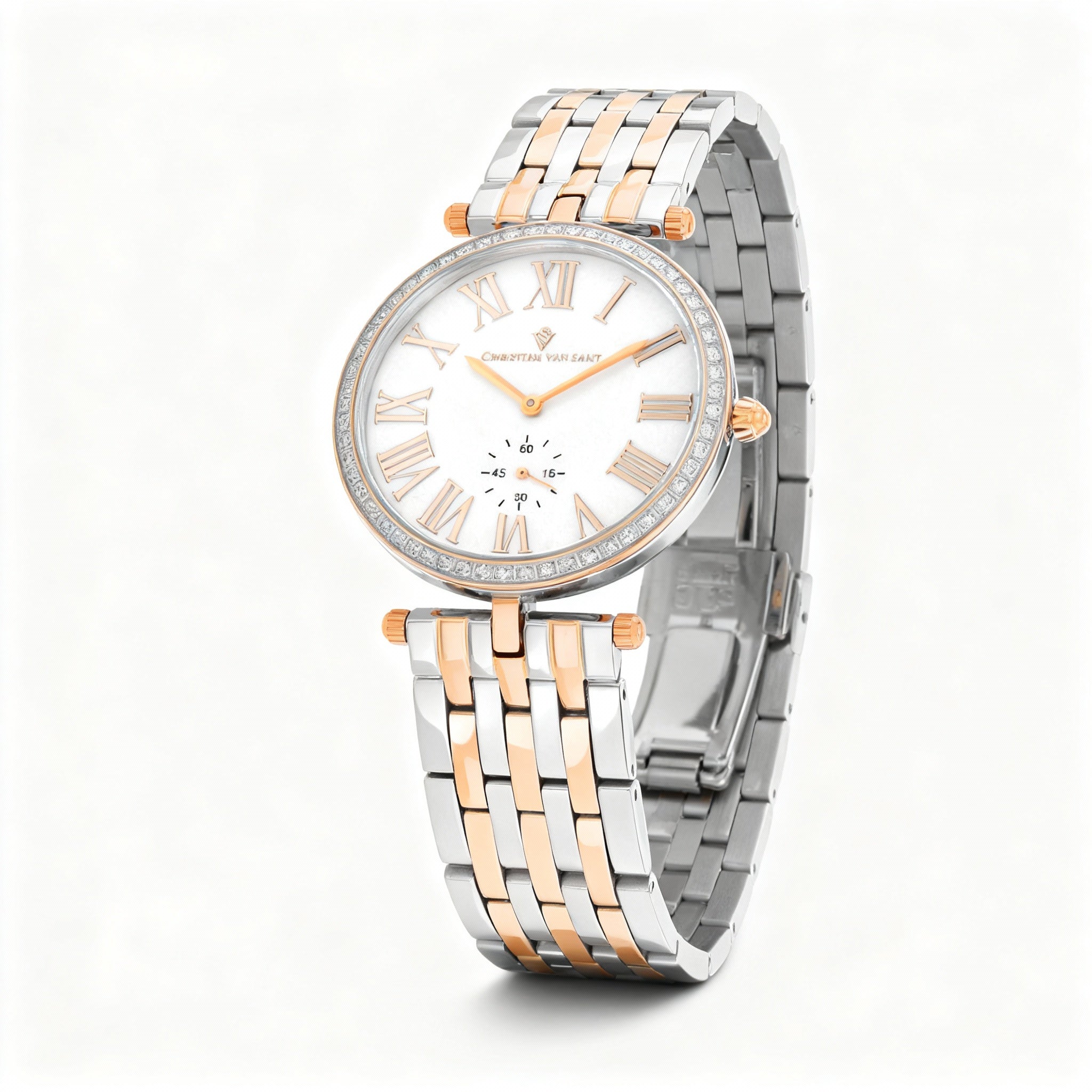 Christian Van Sant Hush Women's Quartz White Mother-of-Pearl Dial Stainless Steel Bracelet 18mm Watch