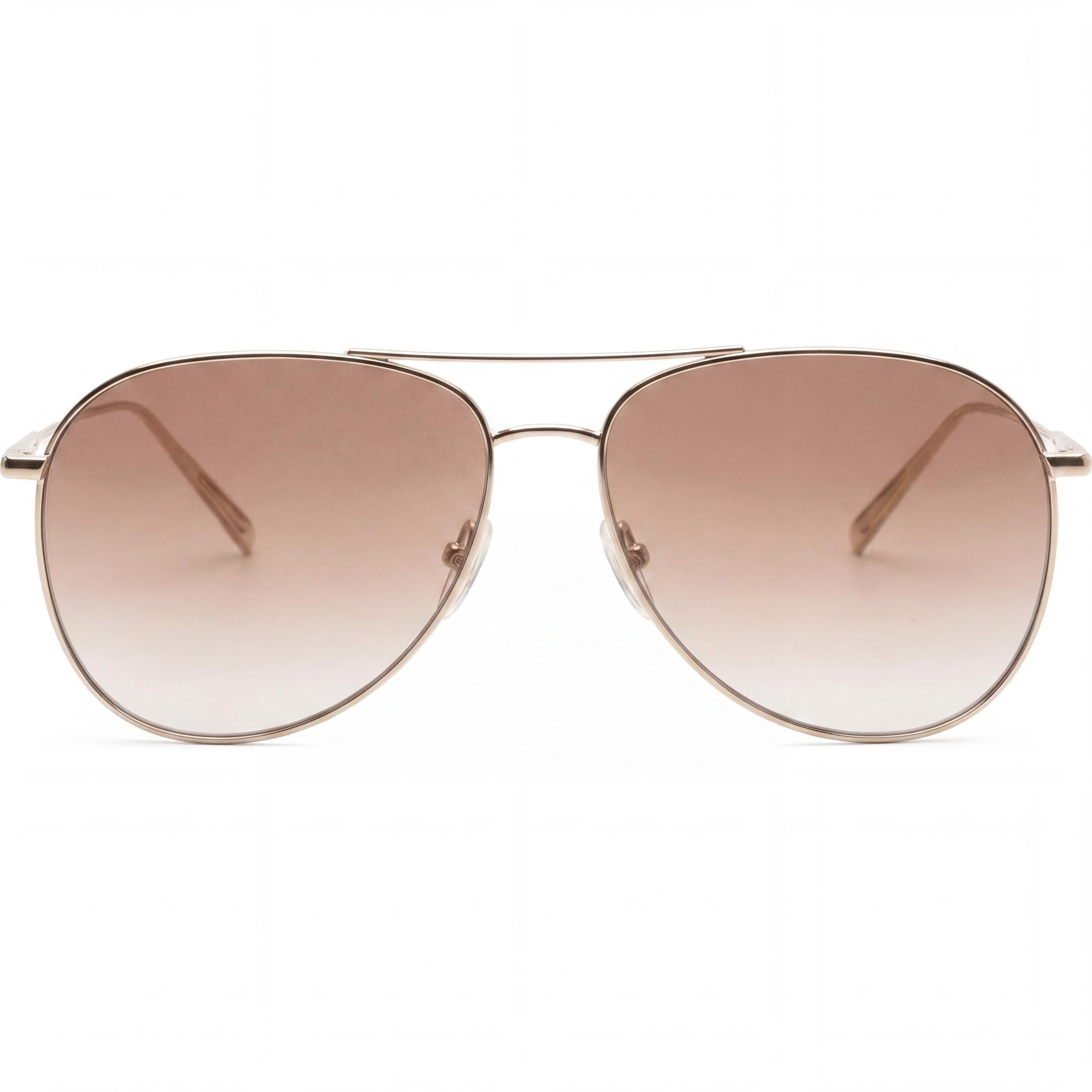 Longchamp Modern Women's Pilot-Style Metal Sunglasses, Golden-brown, Gradient Brown Lenses, UV400 Protection, 59mm, Photo 2
