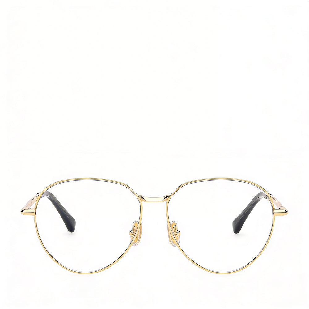 MaxMara Mm5178 Women's Metal Sunglasses with Shiny Deep Gold Frame & Lenses, 56mm Lens Width