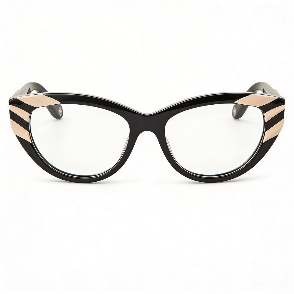Roberto Cavalli Unisex Women's Eyewear, Acetate Dark Havana Frame, White Lenses, Size 50-18-135