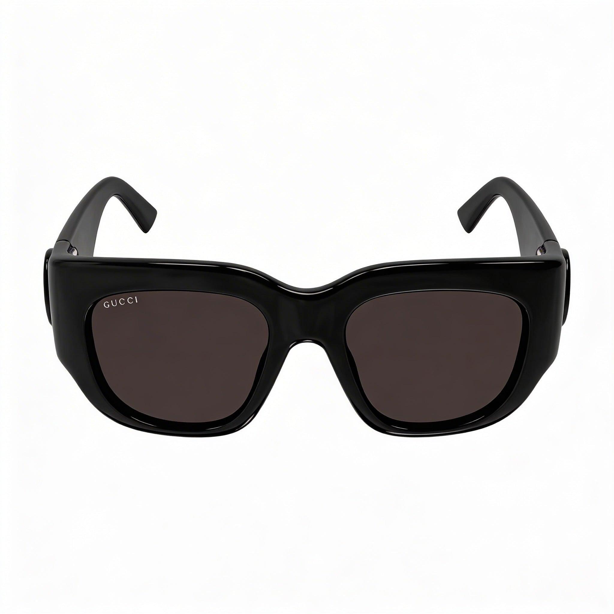 Gucci Casual Women's Sunglasses featuring a Durable Black Acetate Frame and Grey Acetate Lenses, Size 53-20-140mm, Photo 2