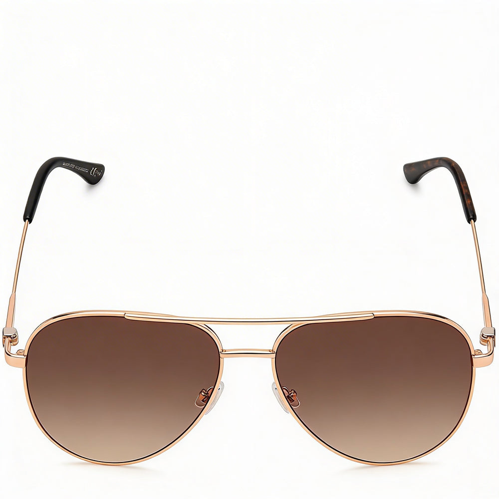 Jimmy Choo Classic Women's Stainless Steel Gold Copper UV Protection Sunglasses, Size 60mm
