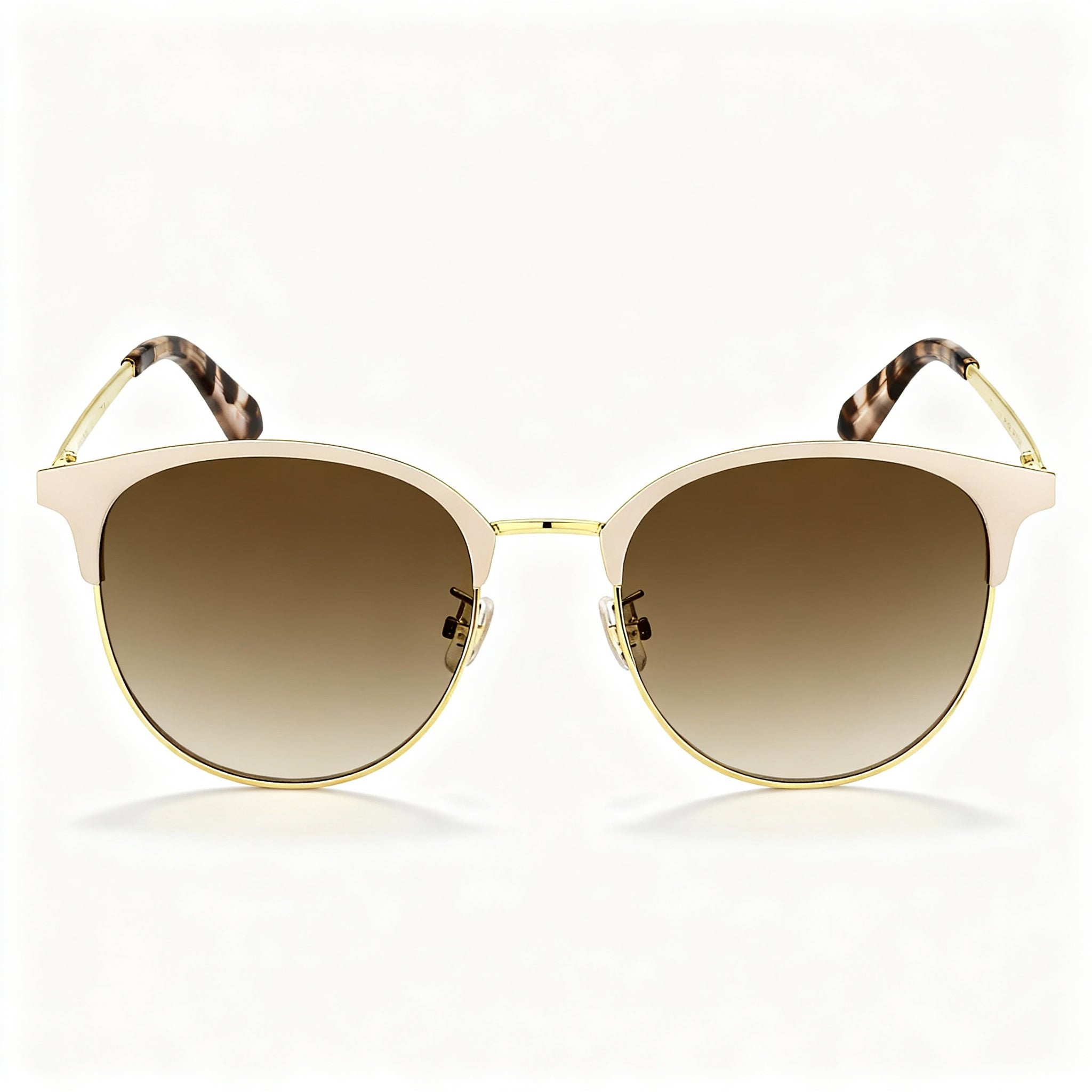 kate spade new york DELACEY/F/S Women's Metal Rectangular Pink Gold Non-Polarized Sunglasses Brown Shaded Gradient 54mm, Photo 2