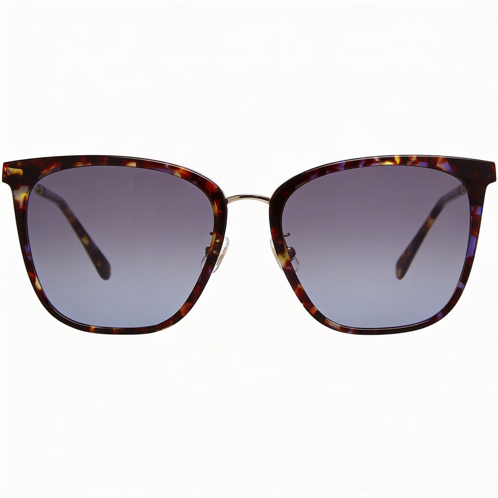Kate Spade New York Modern Unisex Sunglasses with Blue Havana Acetate Frame and Polycarbonate Lenses, 57mm