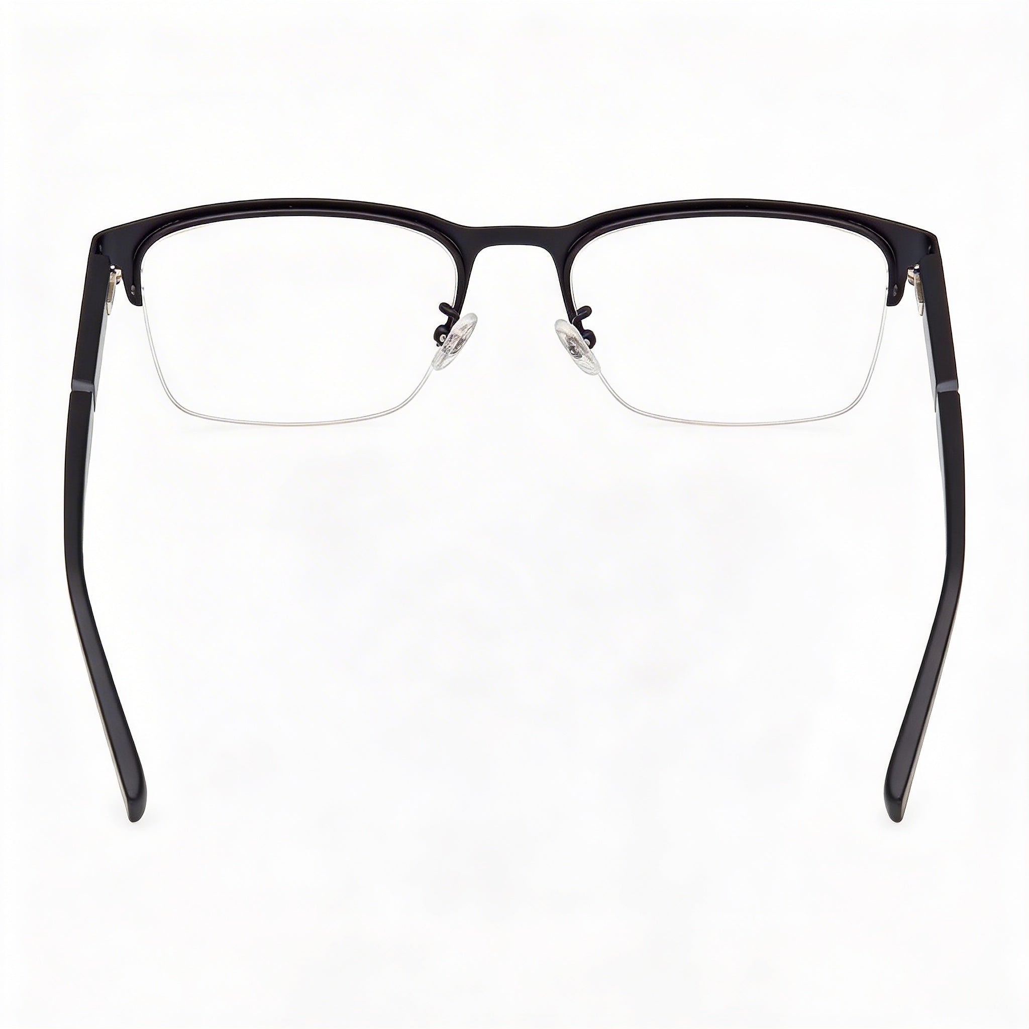 Montura óptica rectangular Timberland para hombre con marco de metal en blanco y negro y lentes transparentes de 56 mm, Photo 2