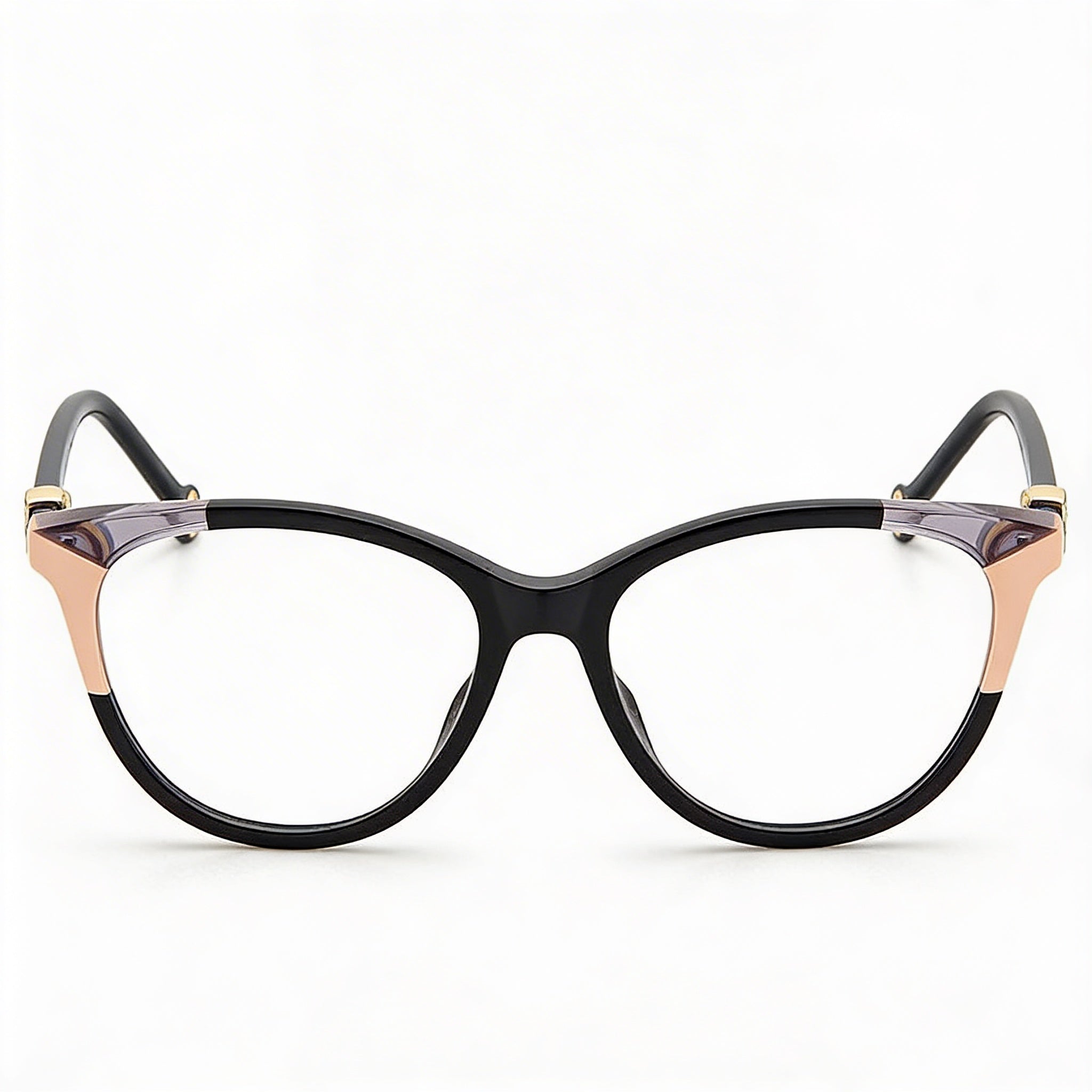 Carolina Herrera CH 0054 Women's Lightweight Acetate Oval Eyeglasses Black Nude 53mm, Photo 2