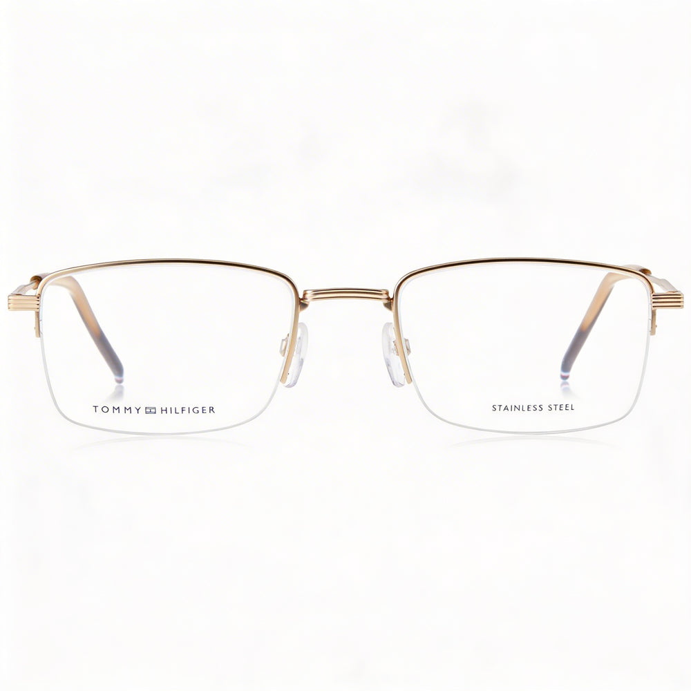 Tommy Hilfiger Th 2036 Modern Men's Alloy Steel Eyewear, Light Gold Frame & Lenses, 52mm Lens Width