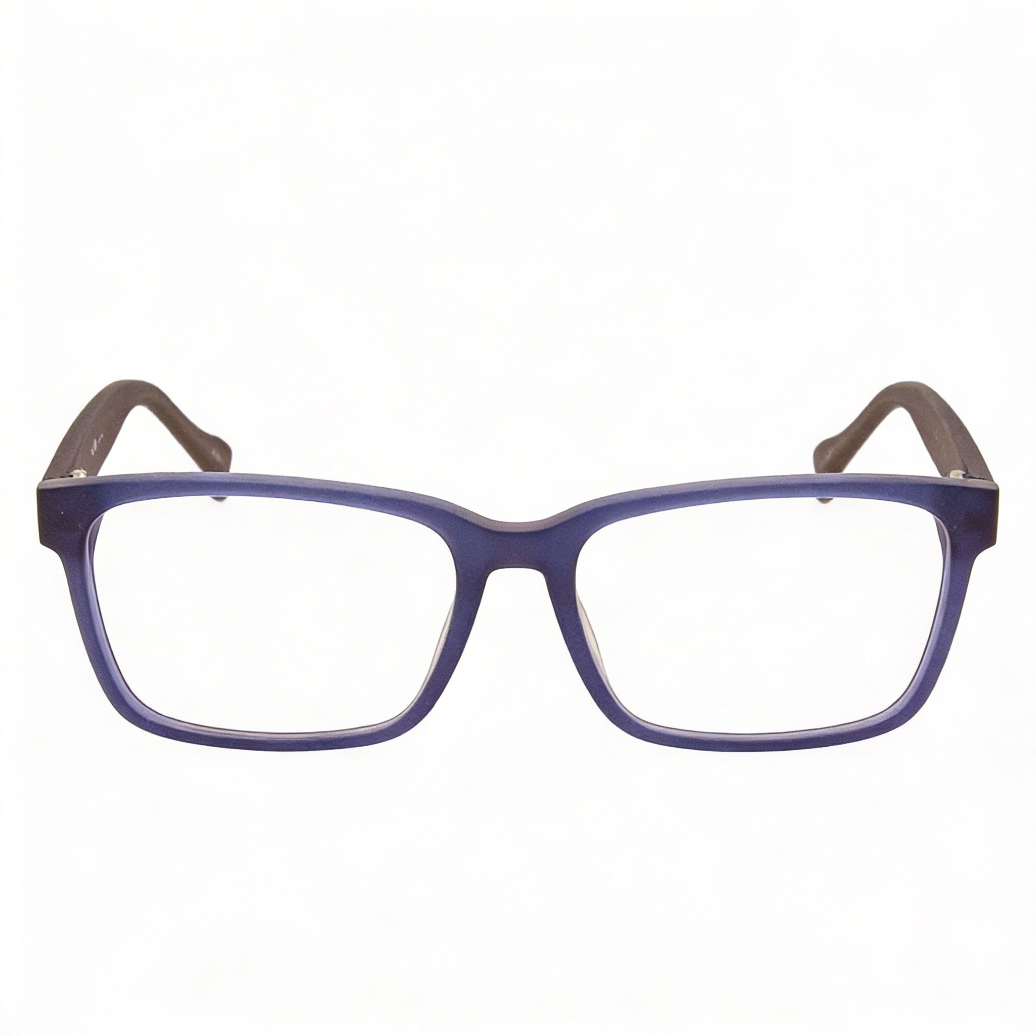 Gafas graduadas Hugo Boss HG 0182 unisex, montura de plástico azul mate, montura completa, cuadradas, con lentes de policarbonato, 55-16-140, Photo 2